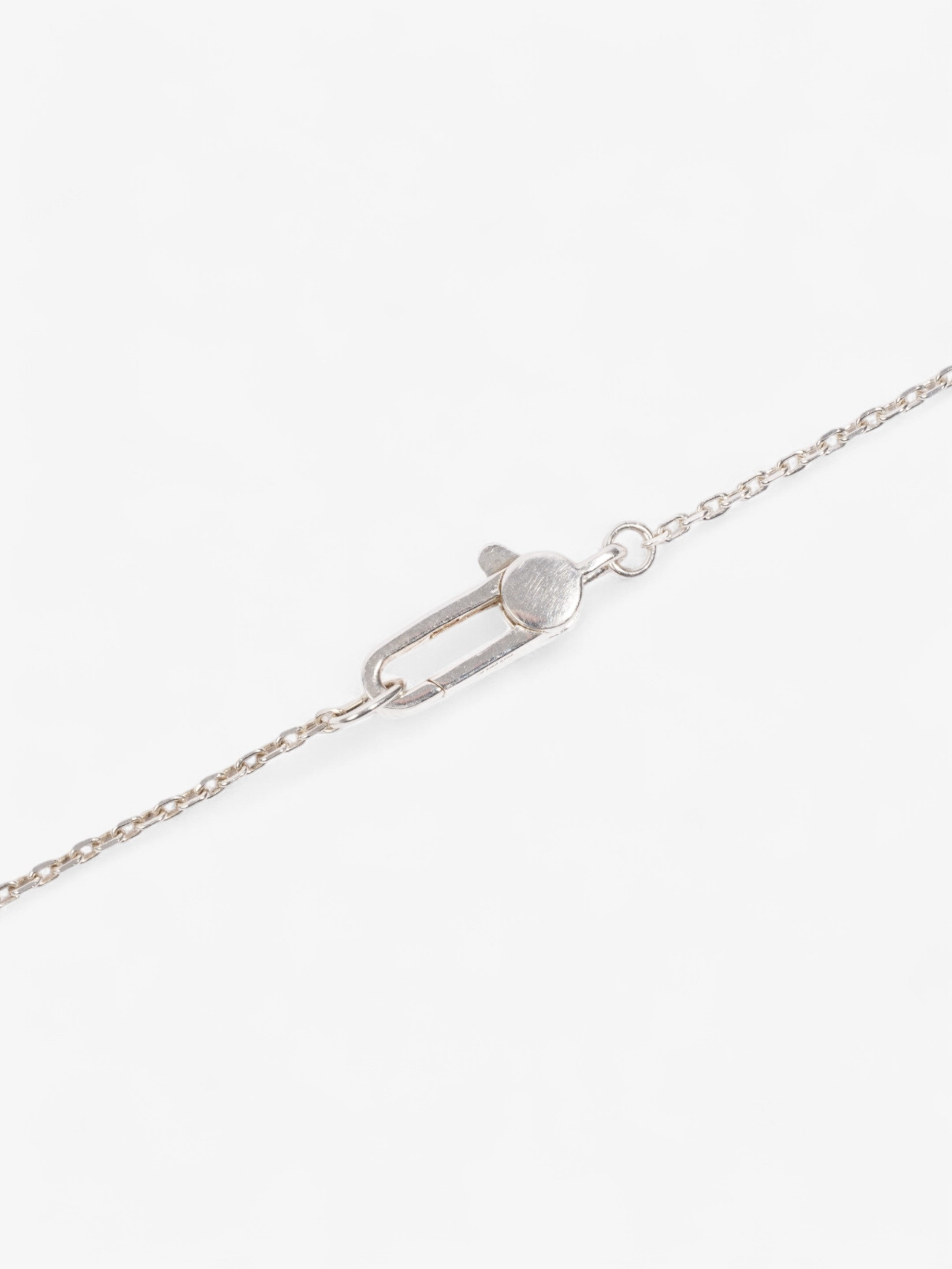 Gucci Trademark Heart Necklace Silver Silver Sterling