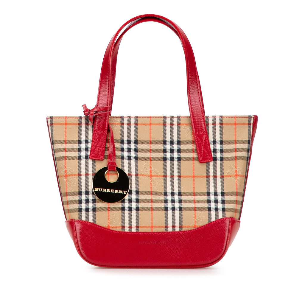 Reversible Tote Haymarket Coated Canvas and Leather Small