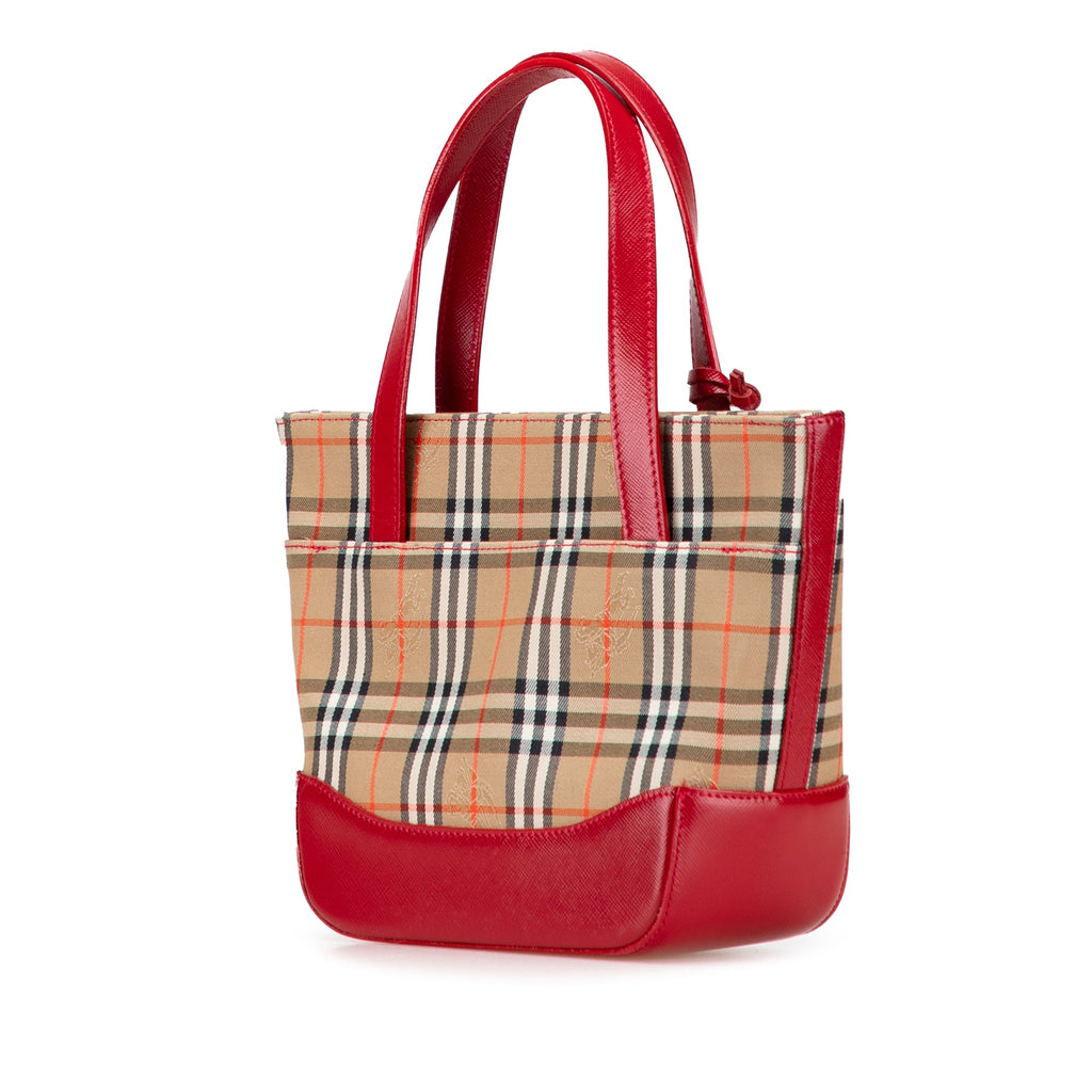 Reversible Tote Haymarket Coated Canvas and Leather Small