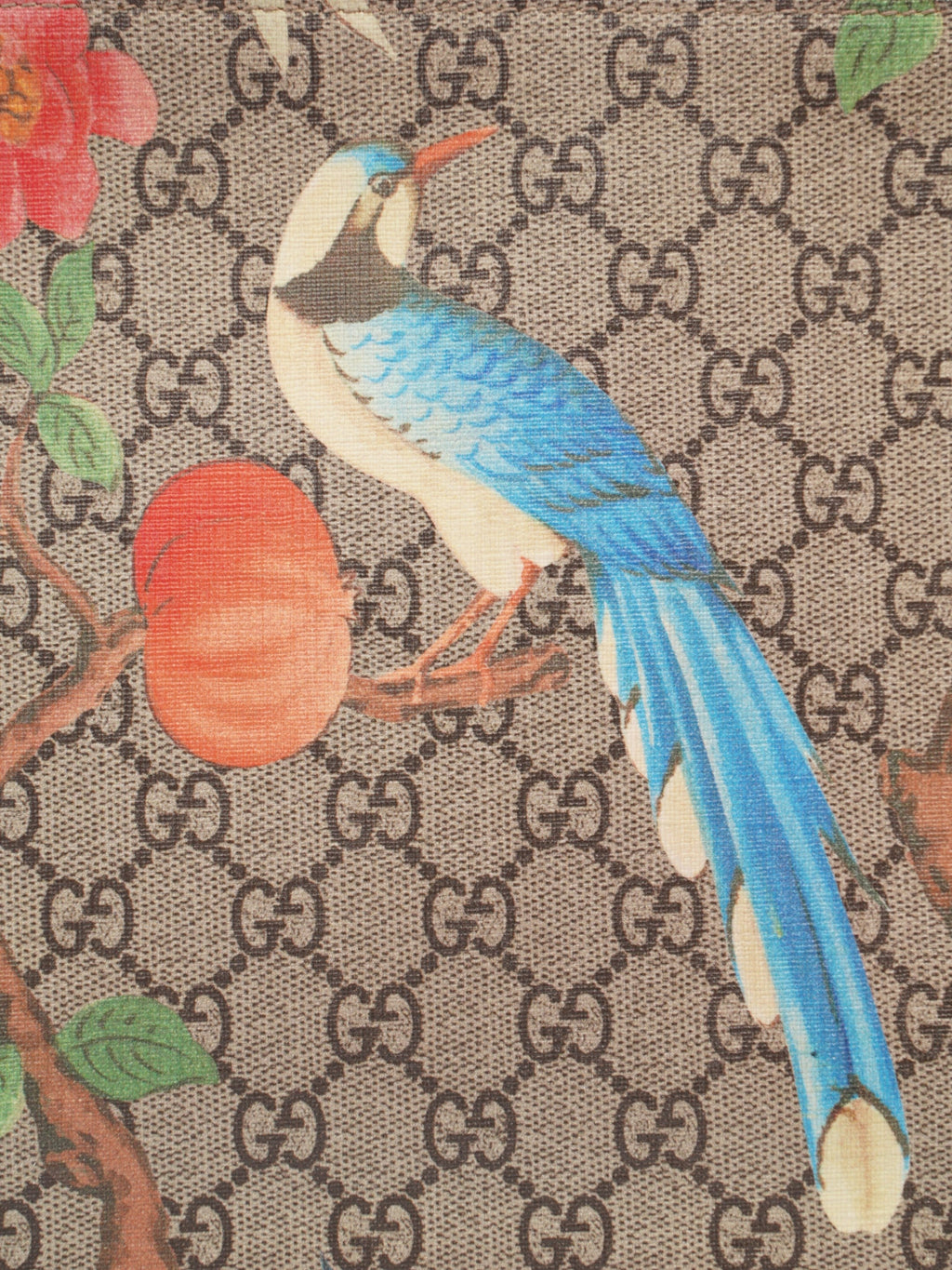 Gucci Floral Bird Clutch Supreme Coated Canvas