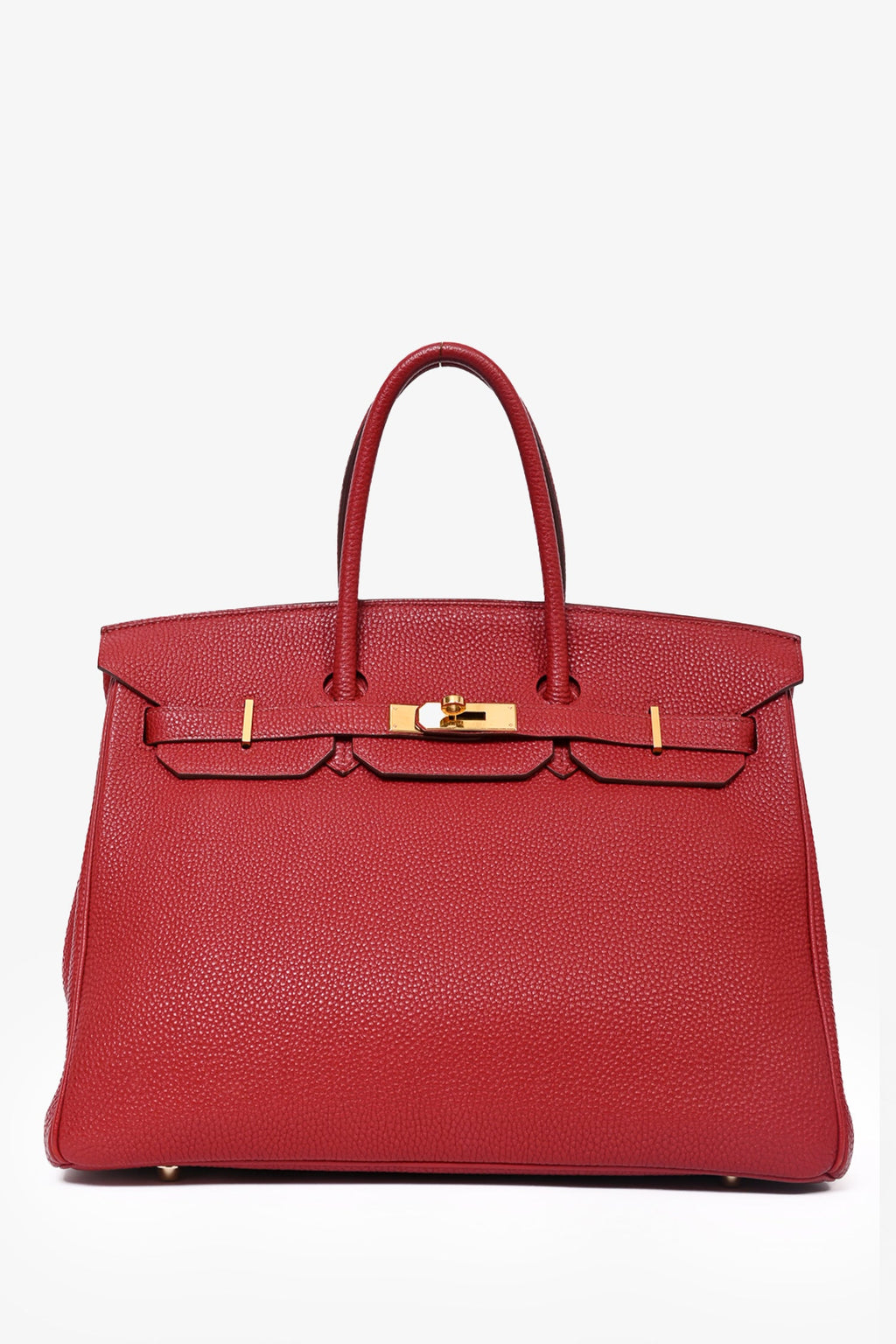 Hermès 2010 Red Clemence Birkin 35