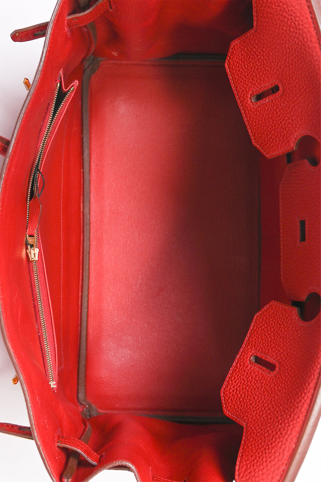 Hermès 2010 Red Clemence Birkin 35