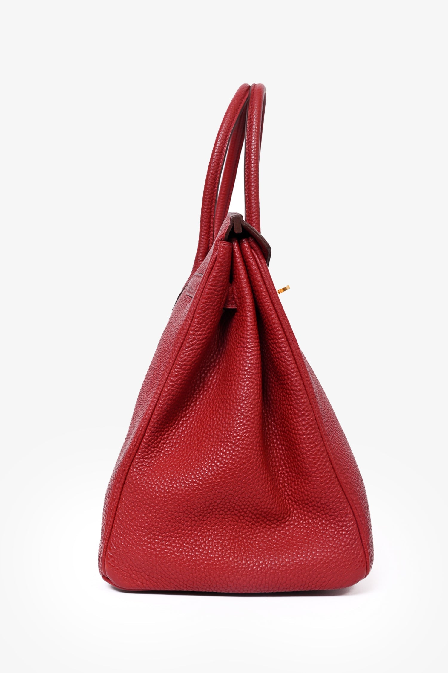 Hermès 2010 Red Clemence Birkin 35