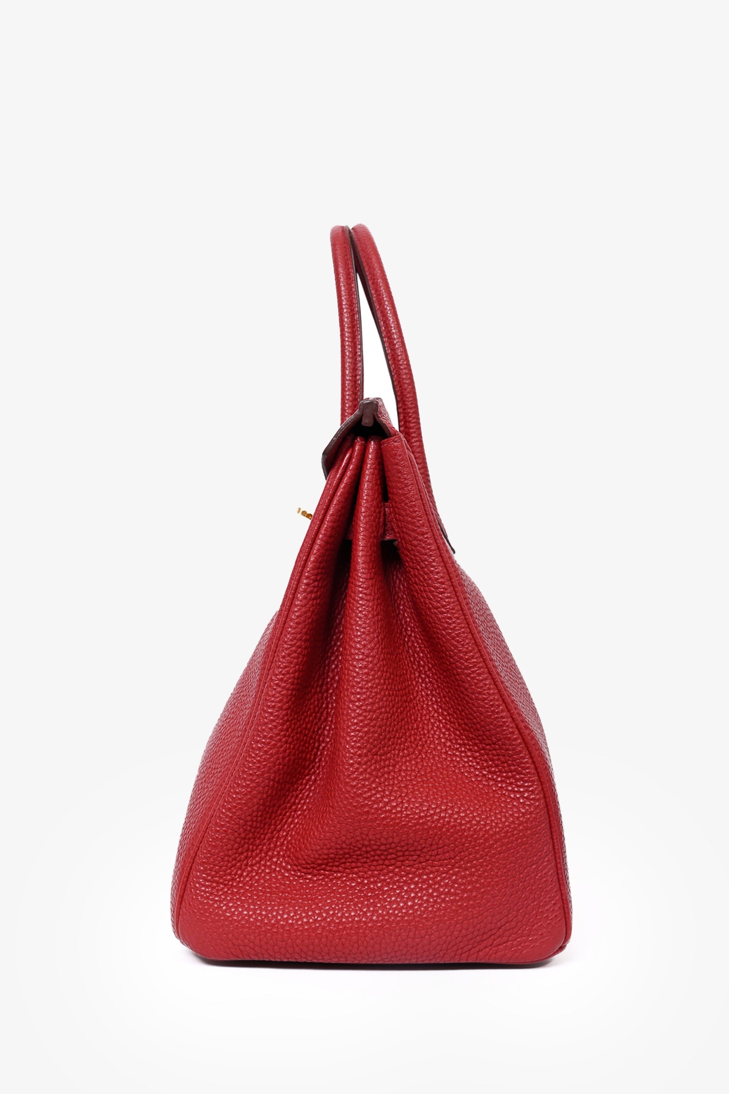 Hermès 2010 Red Clemence Birkin 35