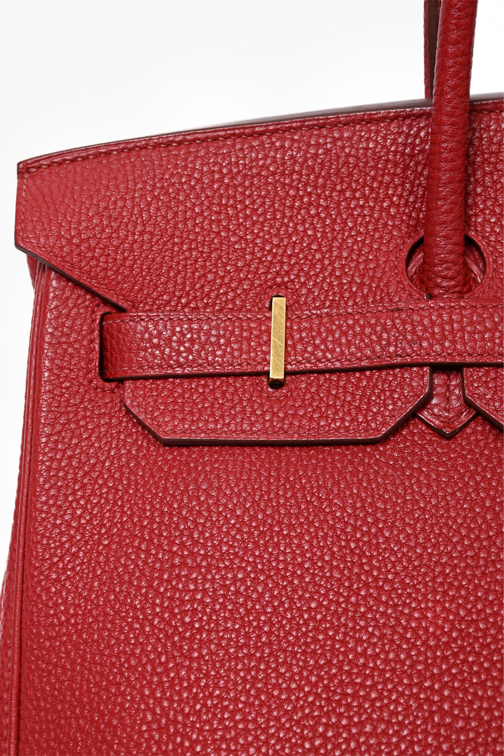 Hermès 2010 Red Clemence Birkin 35