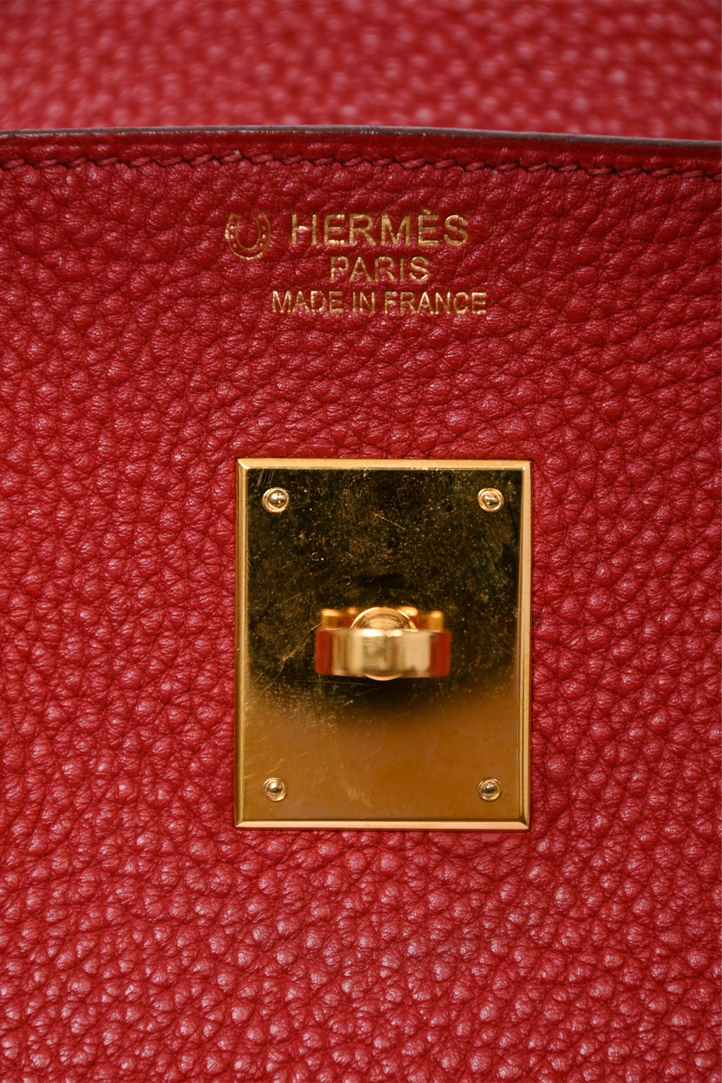 Hermès 2010 Red Clemence Birkin 35