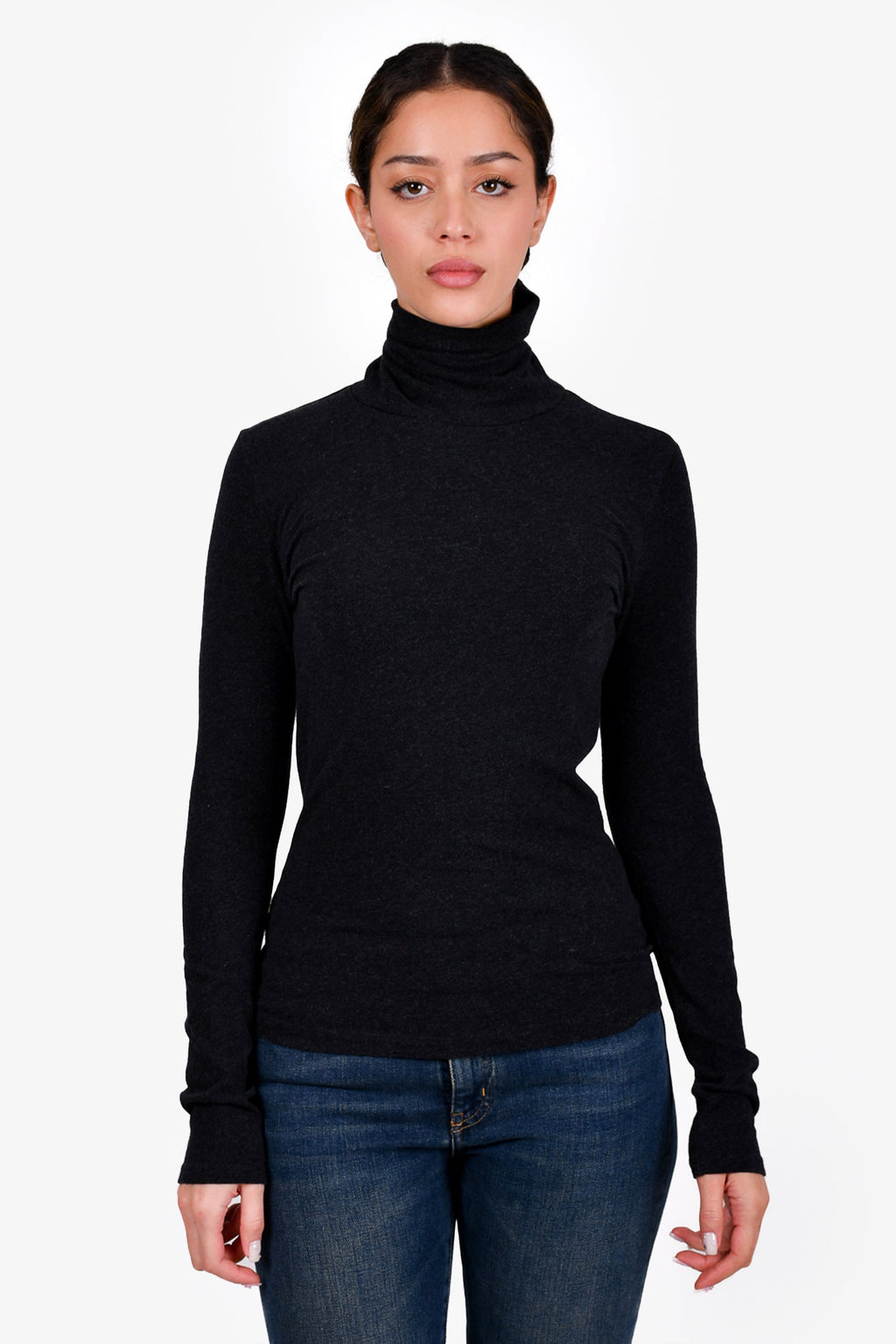 Theory Grey Cotton Turtleneck Size S