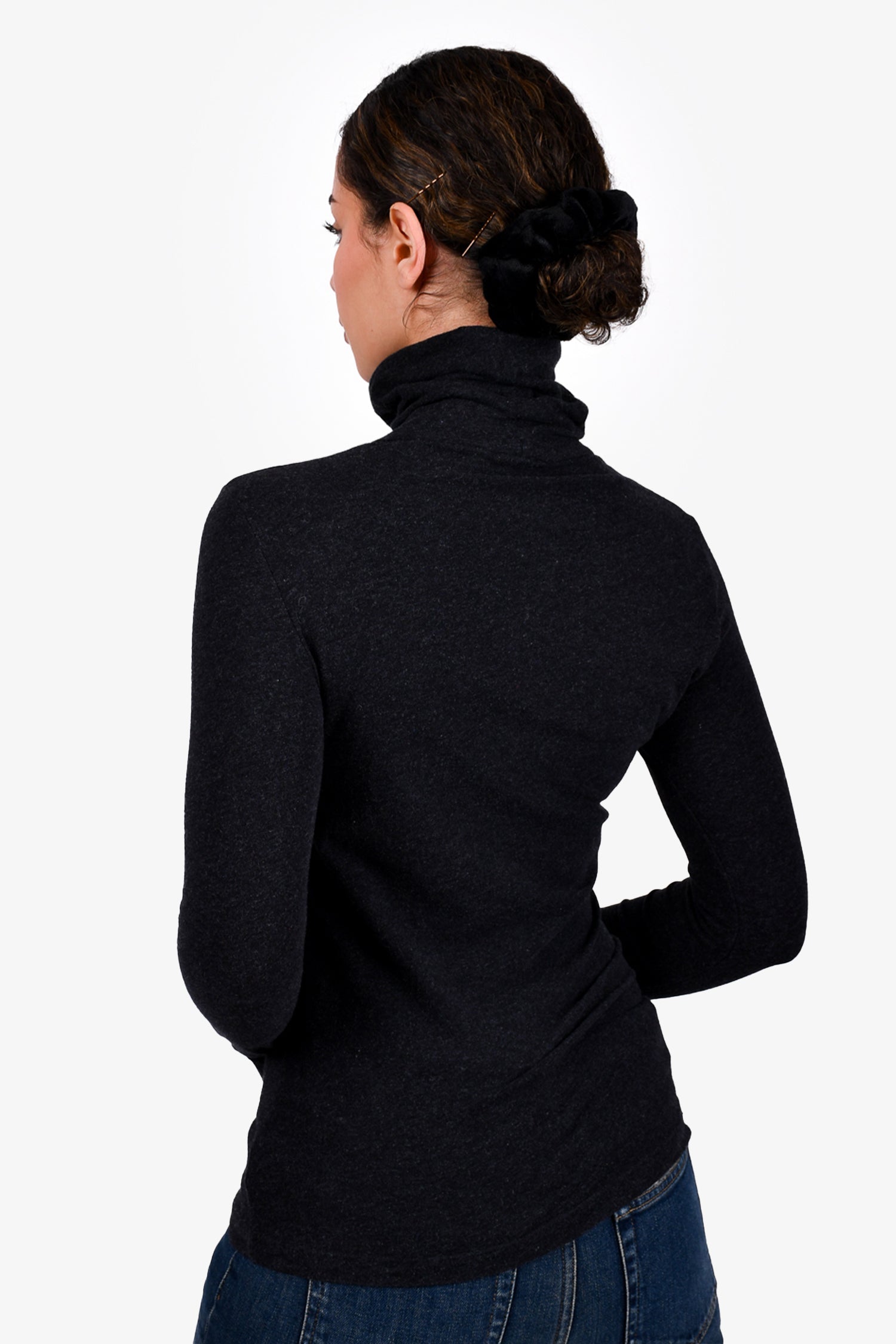 Theory Grey Cotton Turtleneck Size S