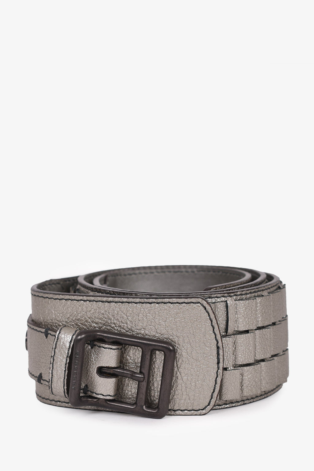 Burberry Silver Leather Belt Size 36/90