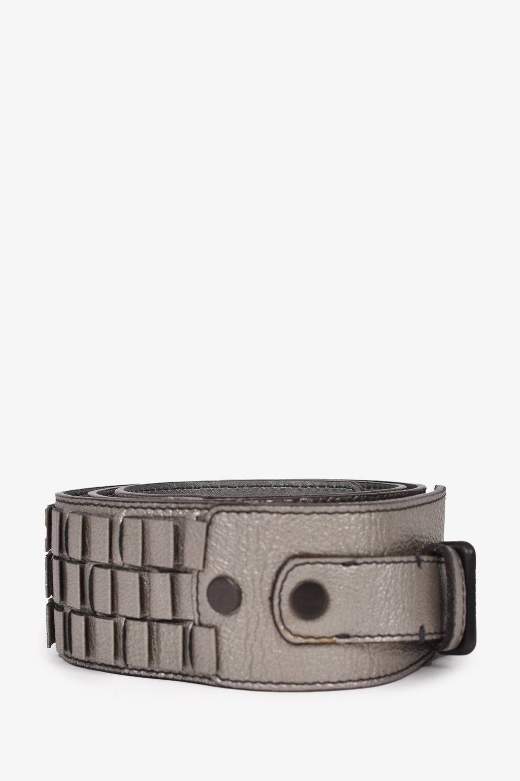 Burberry Silver Leather Belt Size 36/90