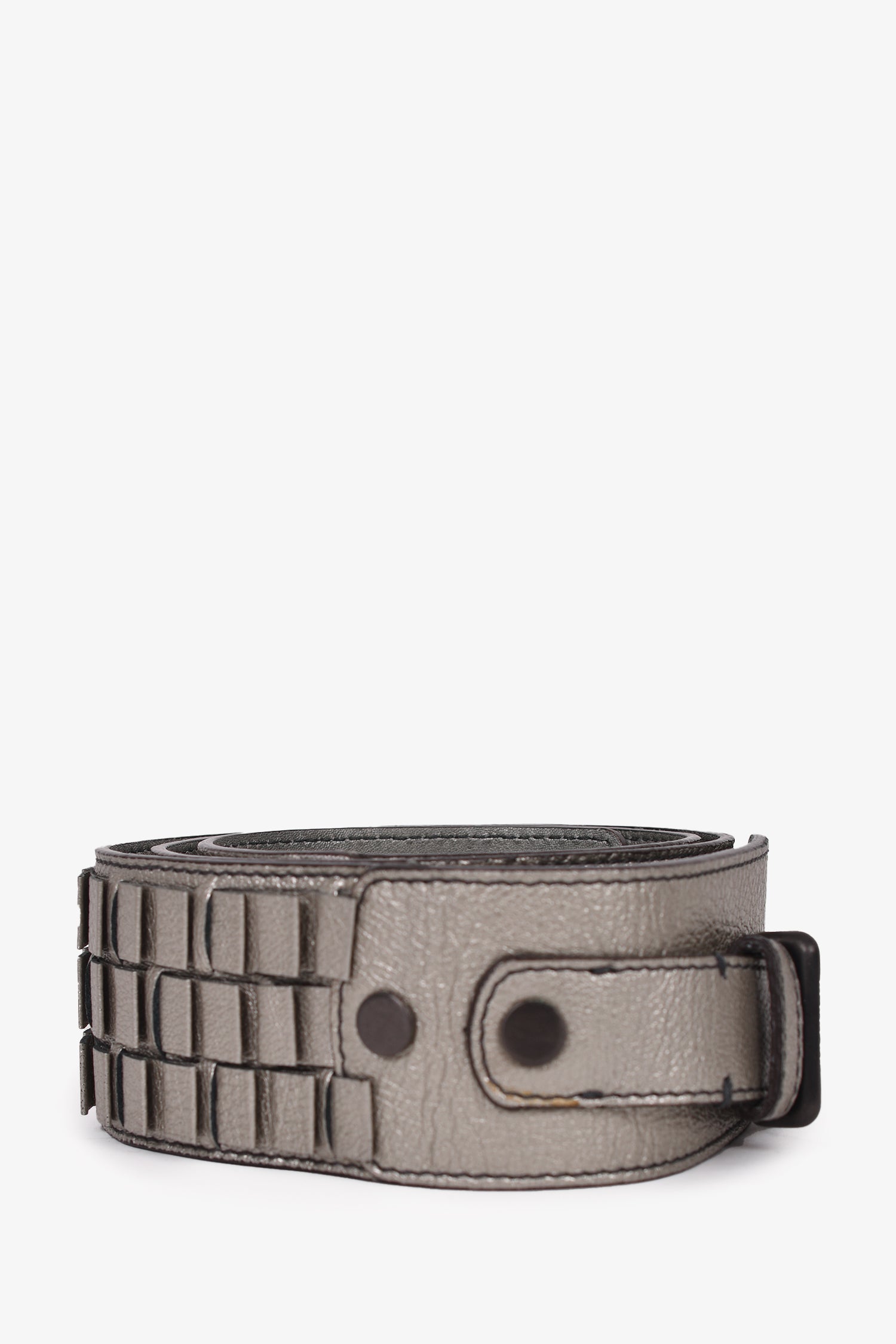 Burberry Silver Leather Belt Size 36/90