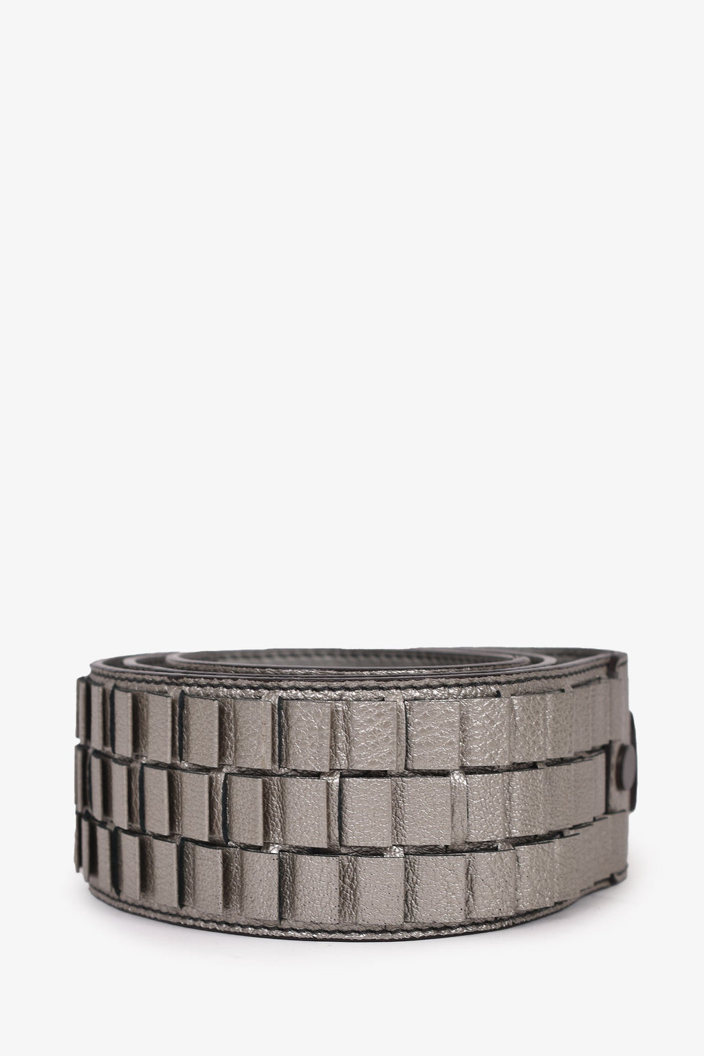 Burberry Silver Leather Belt Size 36/90