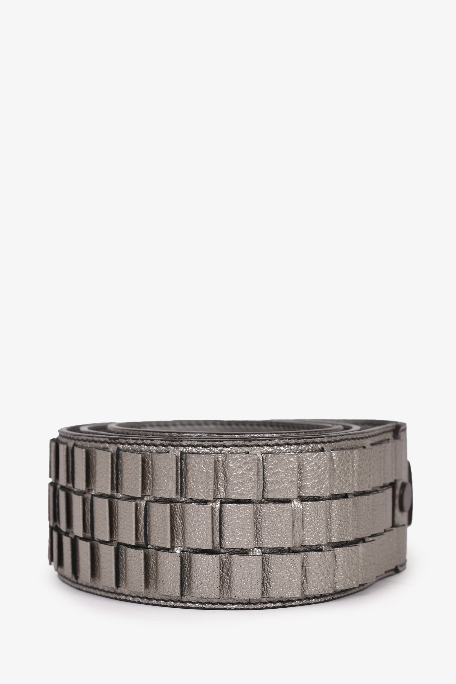 Burberry Silver Leather Belt Size 36/90