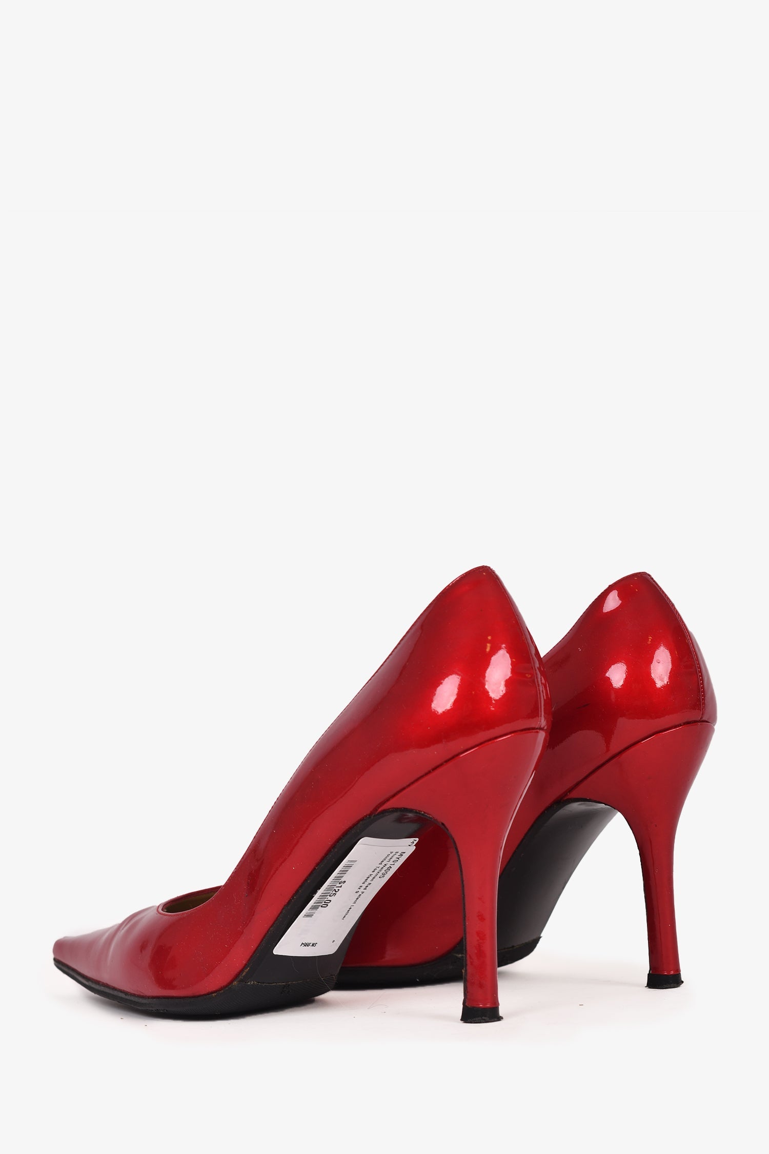 Stuart Weitzman Red Patent Leather Pointed Toe Heels Size 9