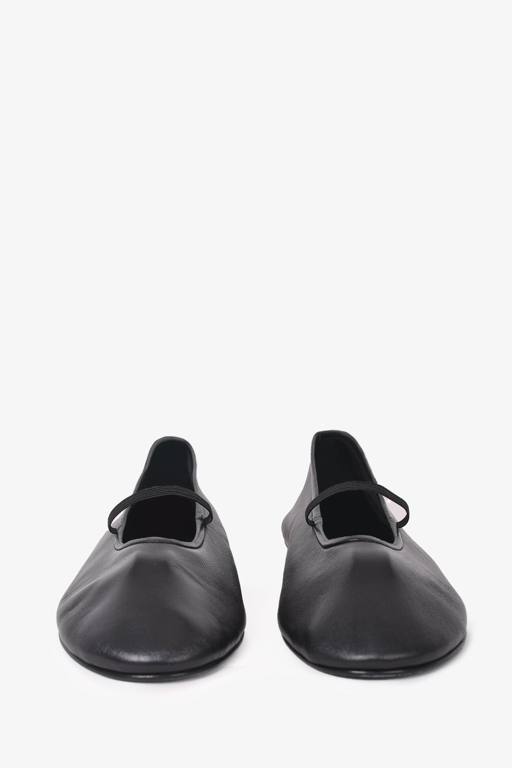 The Row Black Leather Ballet Flats Size 38.5