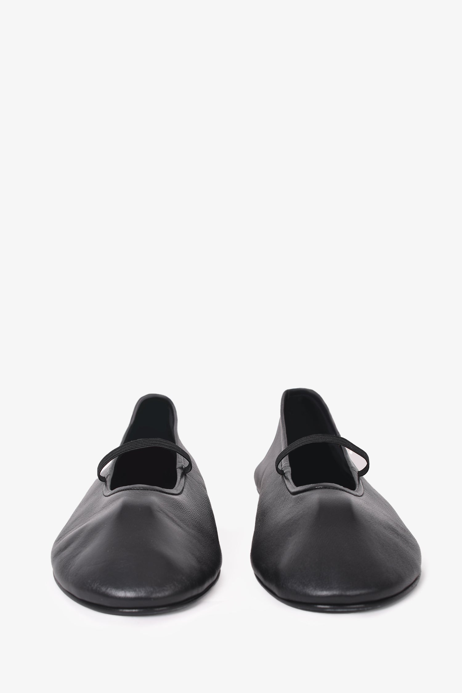 The Row Black Leather Ballet Flats Size 38.5