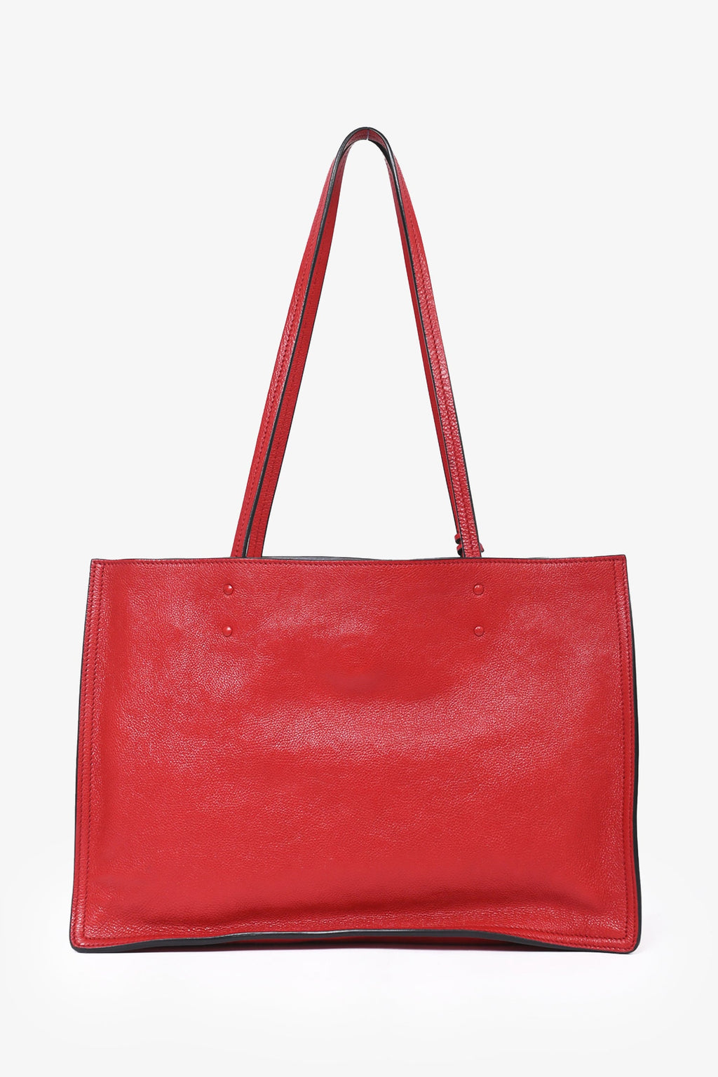 Prada Red Leather 'Etiquette' Tote Bag