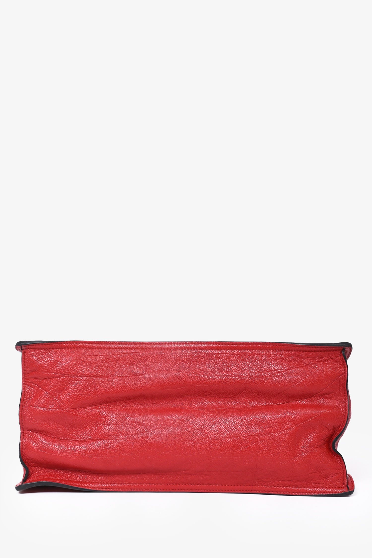 Prada Red Leather 'Etiquette' Tote Bag
