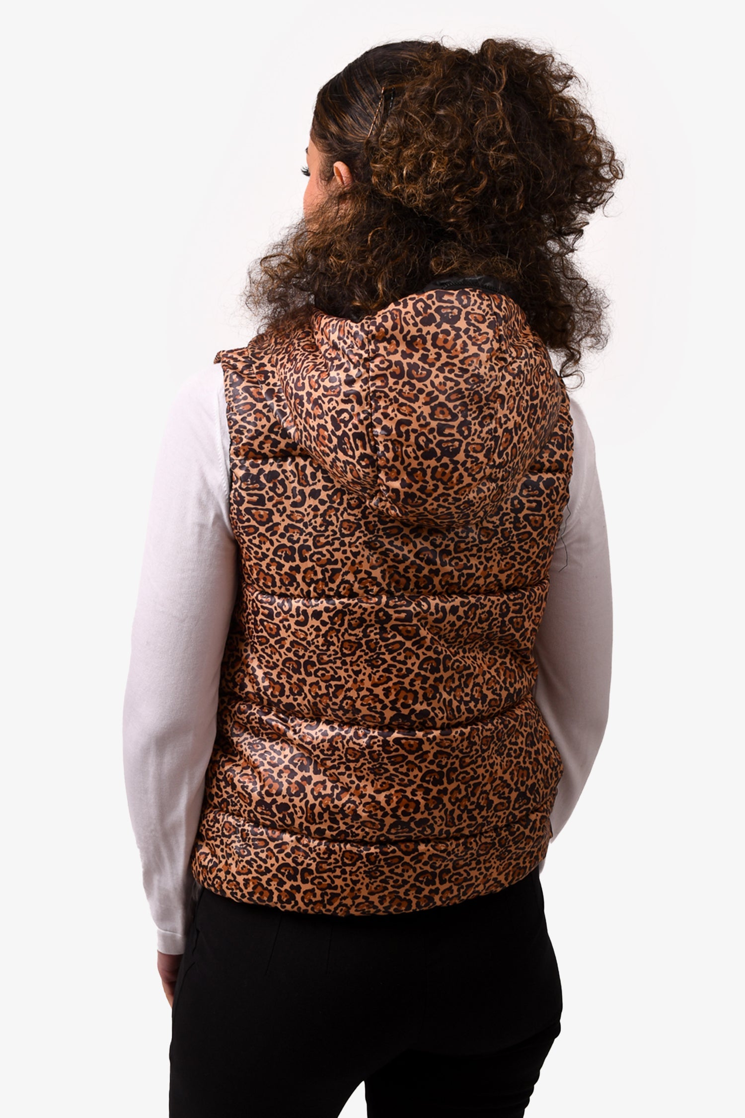 Play Comme Des Garcons Leopard Print Puffer Vest Size M