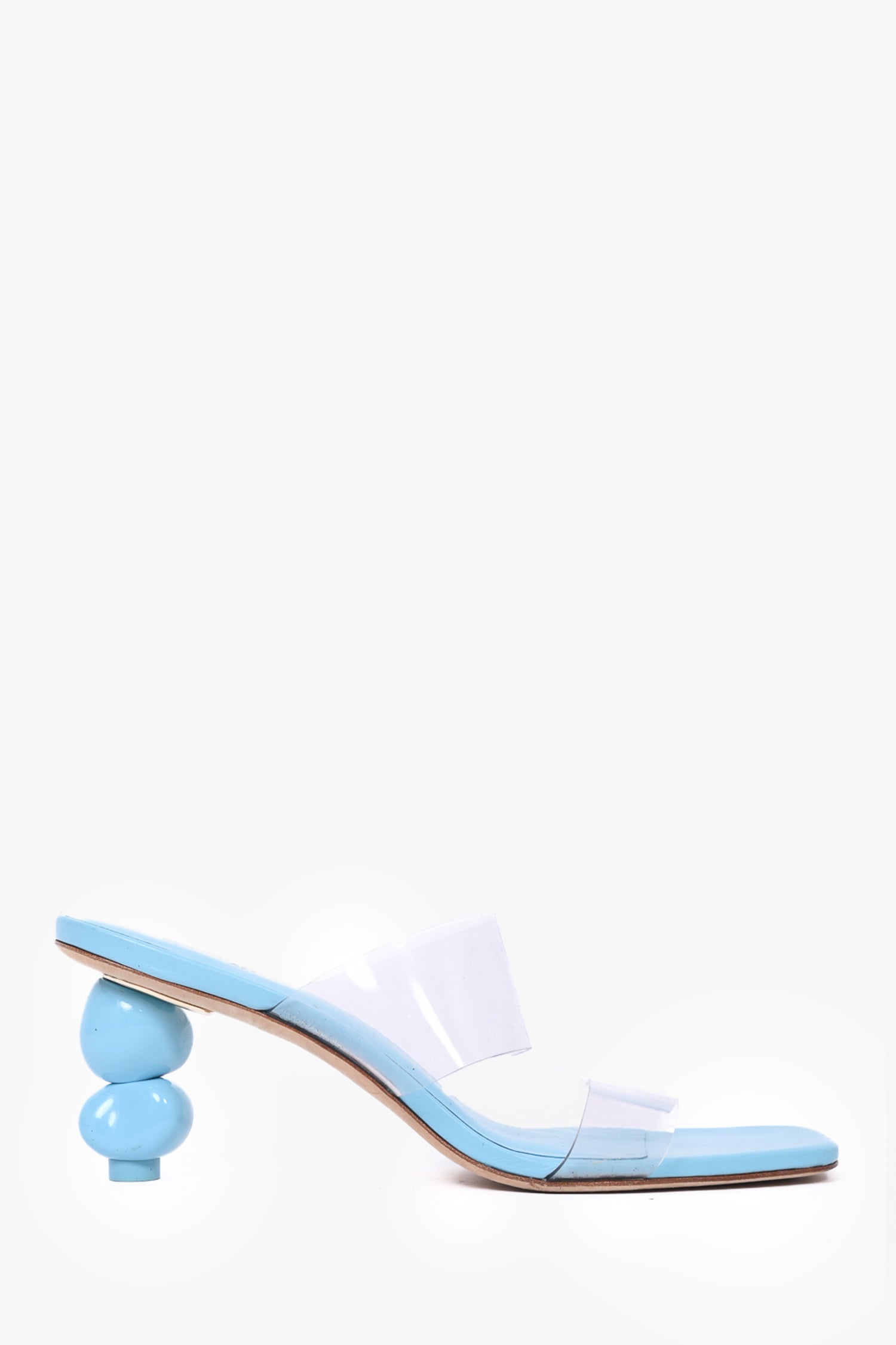 Cult Gaia Blue 'Suri' Transparent Strap Sandals Size 37.5