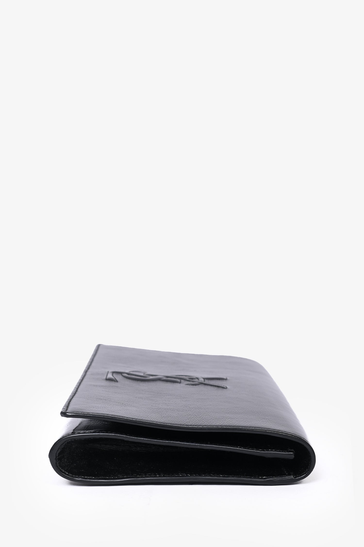Saint Laurent Black Patent Leather 'Belle Du Jour' Clutch