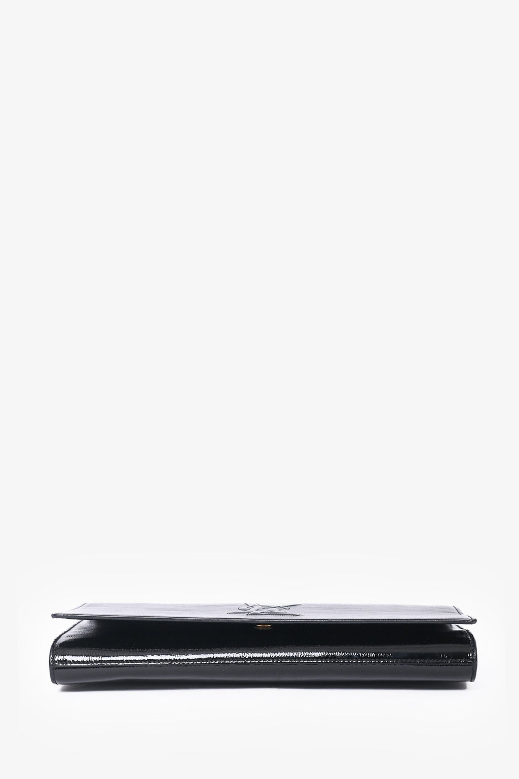 Saint Laurent Black Patent Leather 'Belle Du Jour' Clutch