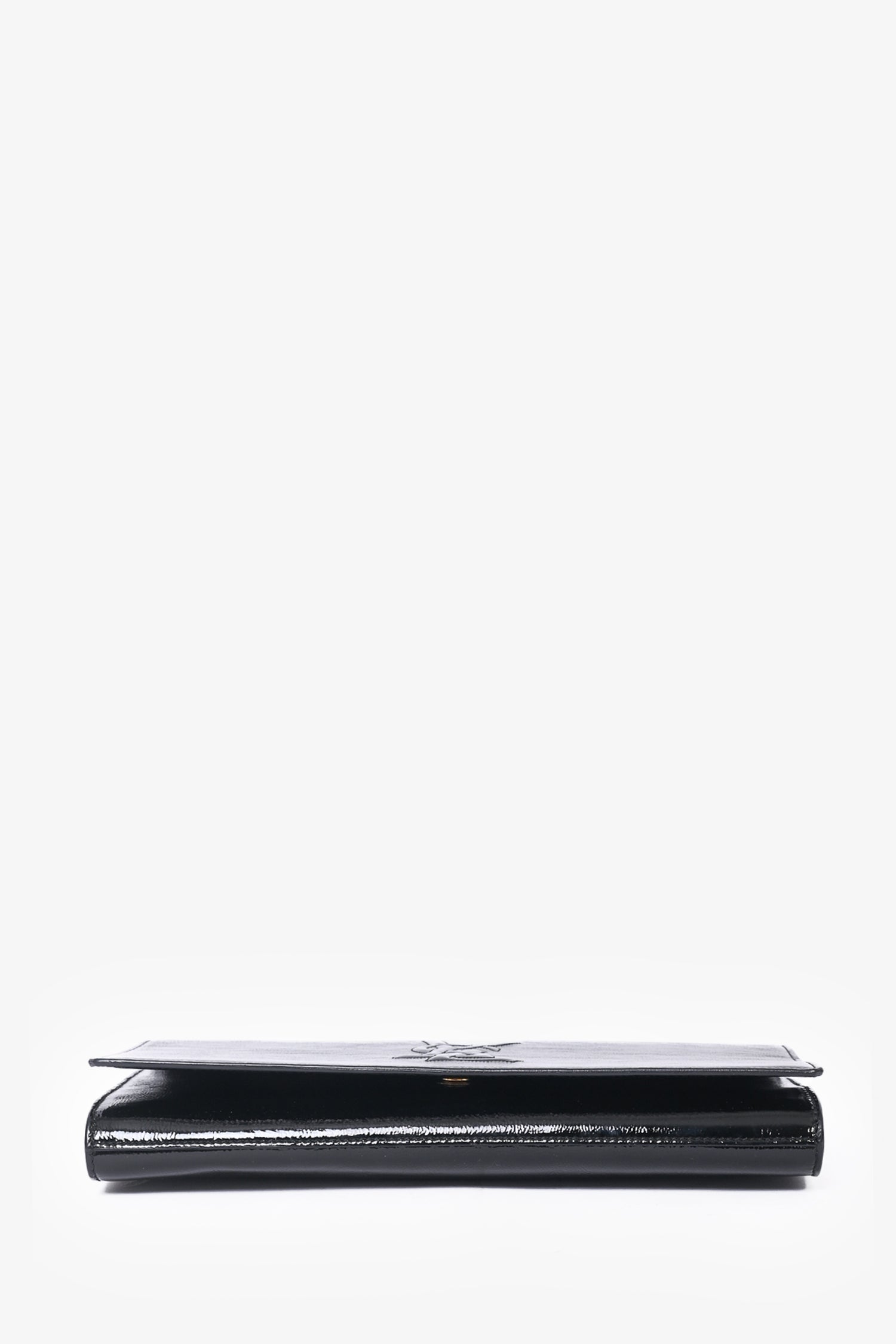 Saint Laurent Black Patent Leather 'Belle Du Jour' Clutch