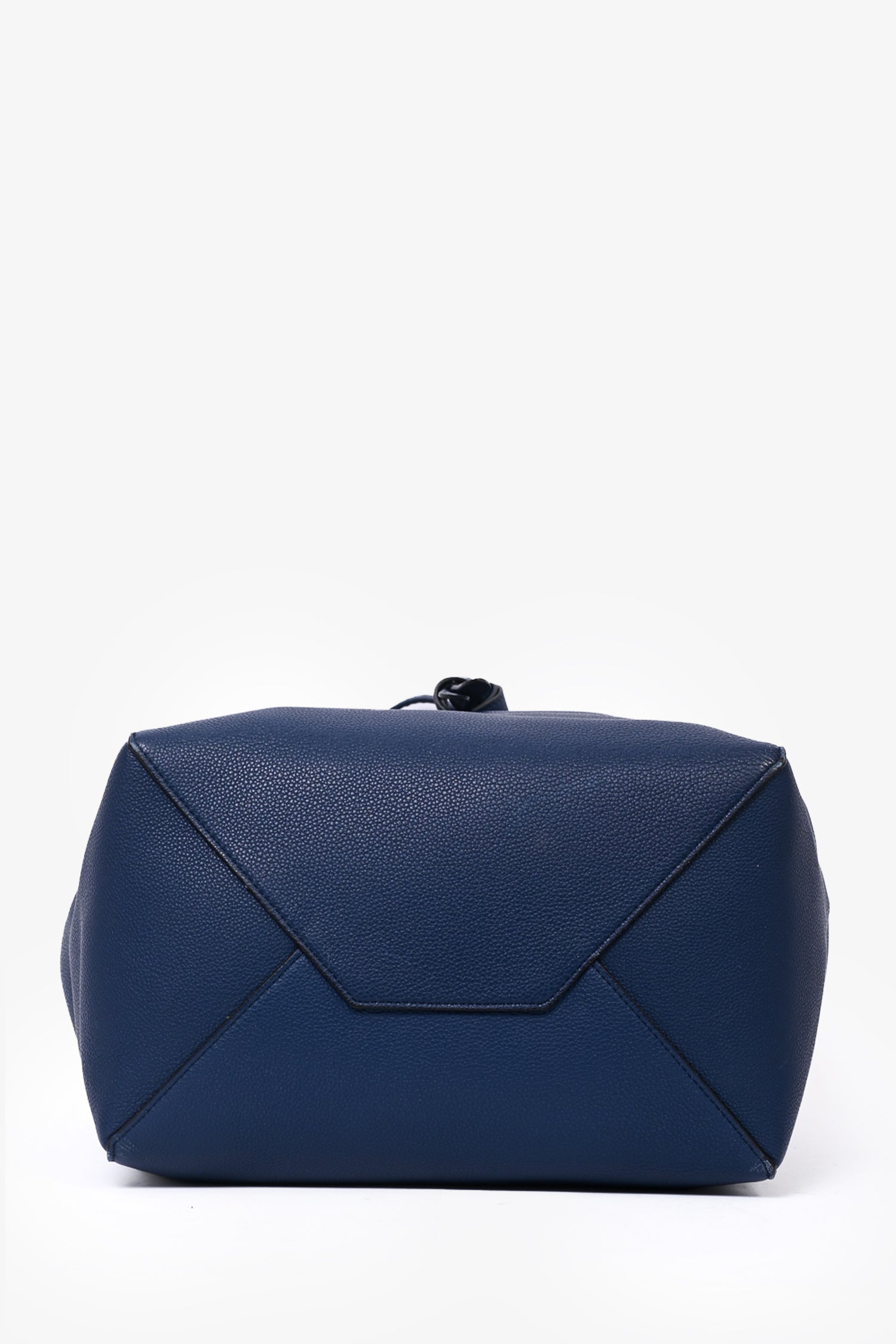 Celine Blue Leather Cabas Medium Phantom Tote