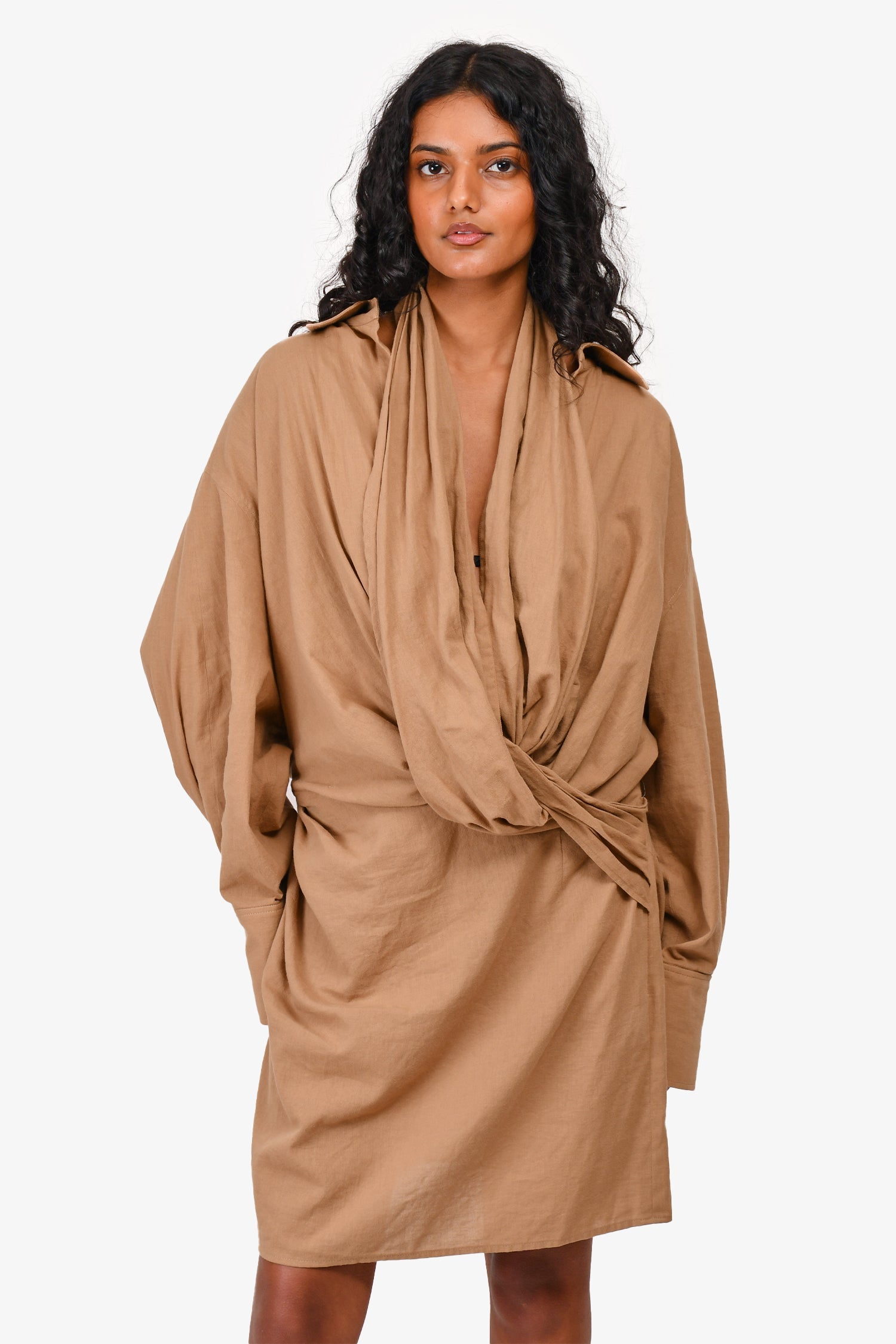 Jacquemus La Papier Wrap Mini Dress Size 44