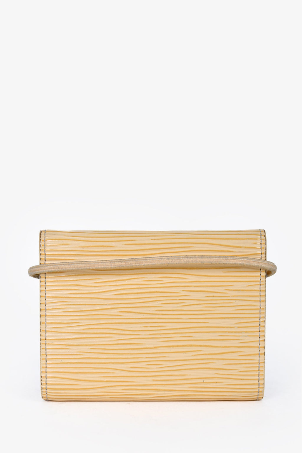 Louis Vuitton 2001 Cream Epi Leather Trifold Elastic  Holder