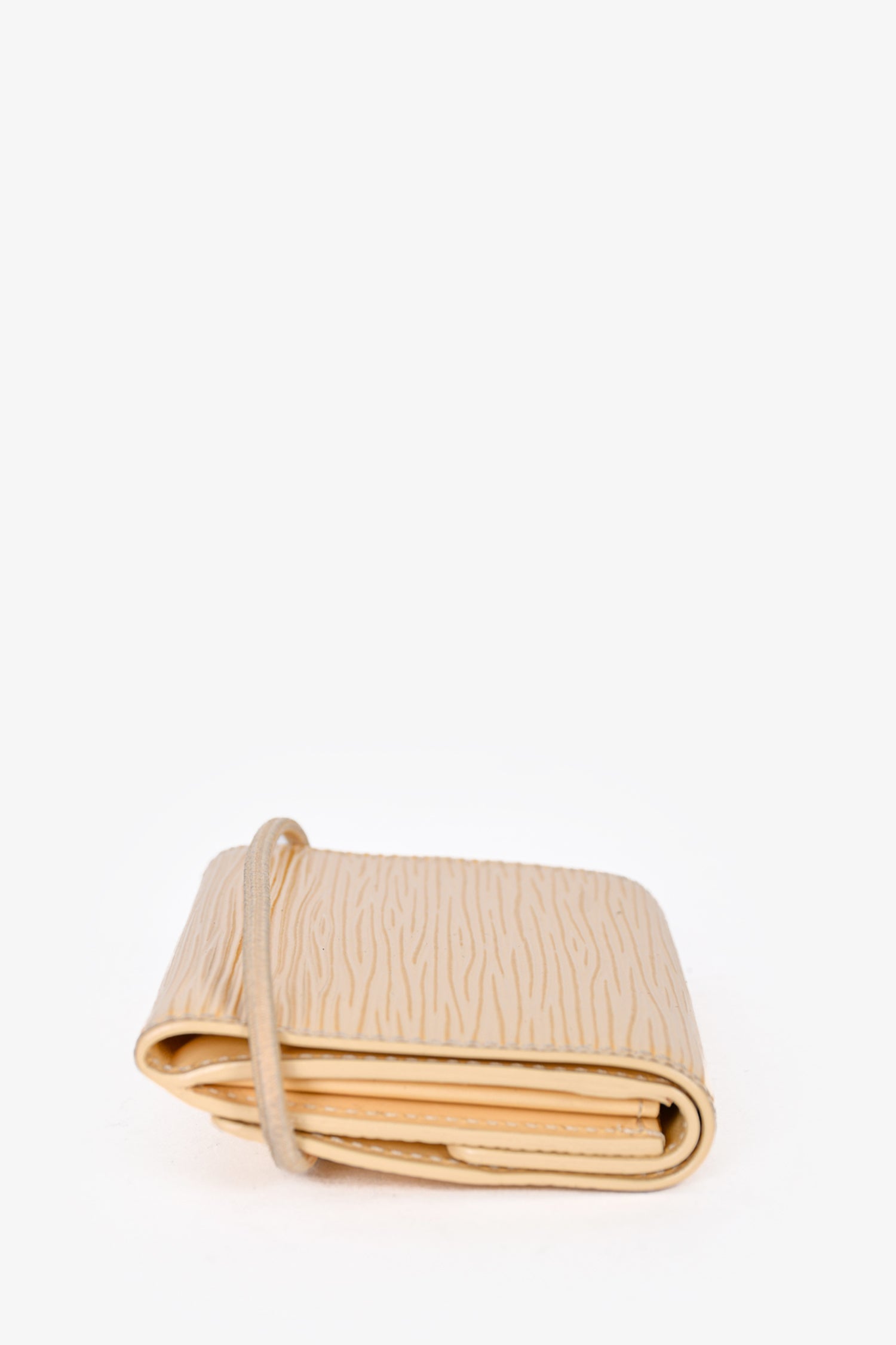 Louis Vuitton 2001 Cream Epi Leather Trifold Elastic  Holder