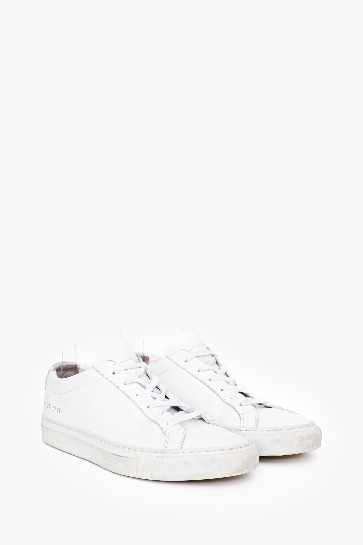 Common Projects White Leather Low Top Sneakers Size 37