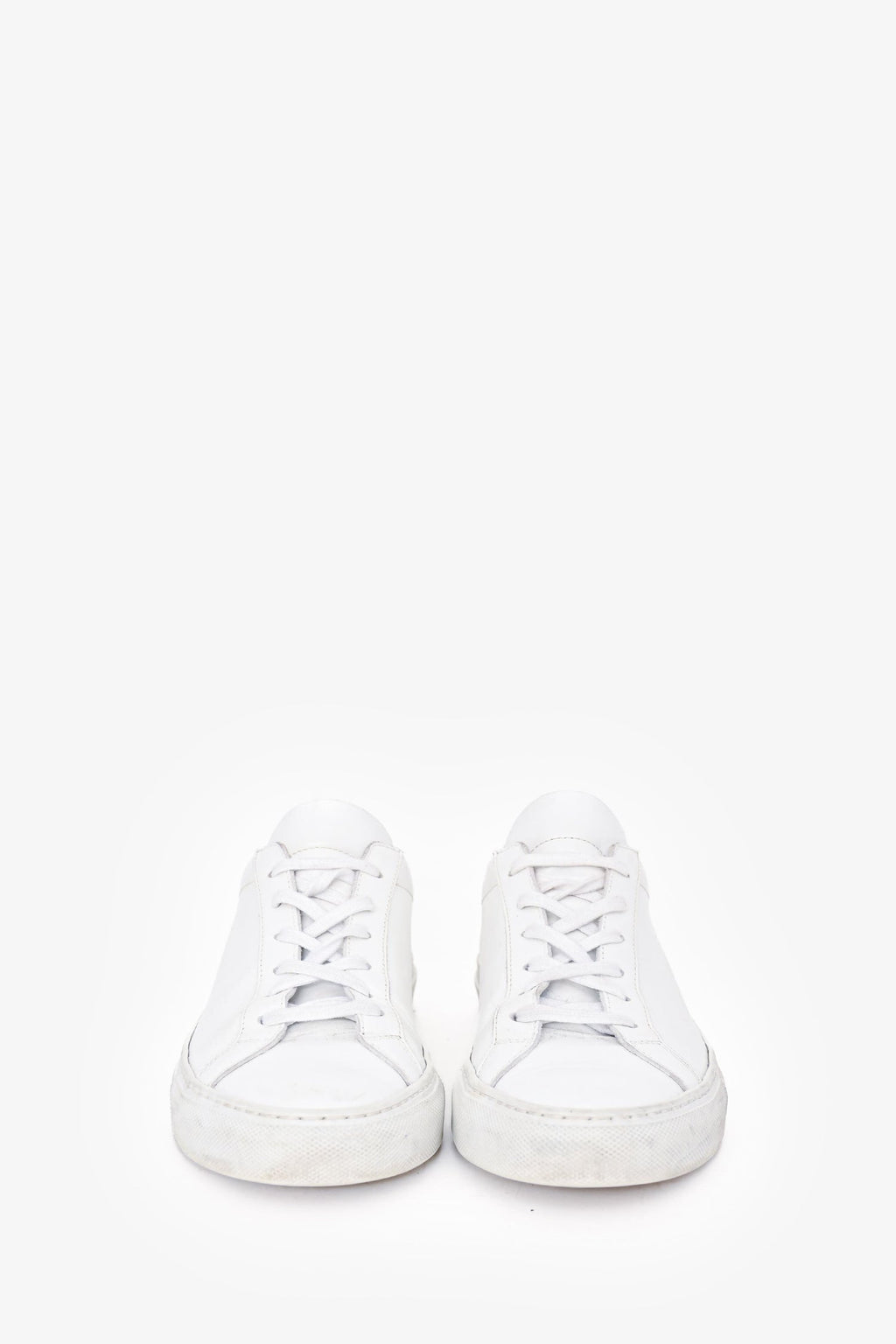 Common Projects White Leather Low Top Sneakers Size 37