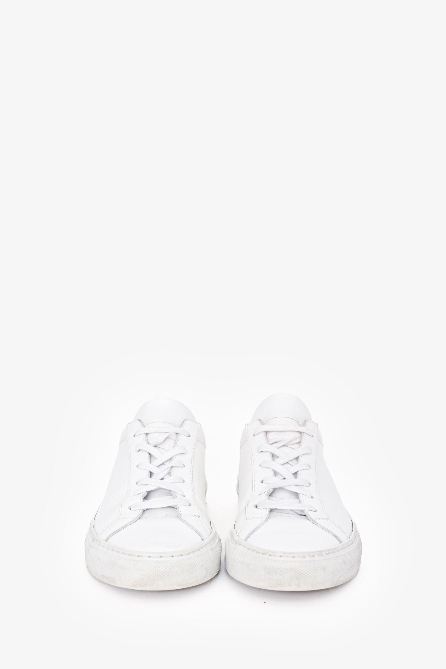 Common Projects White Leather Low Top Sneakers Size 37