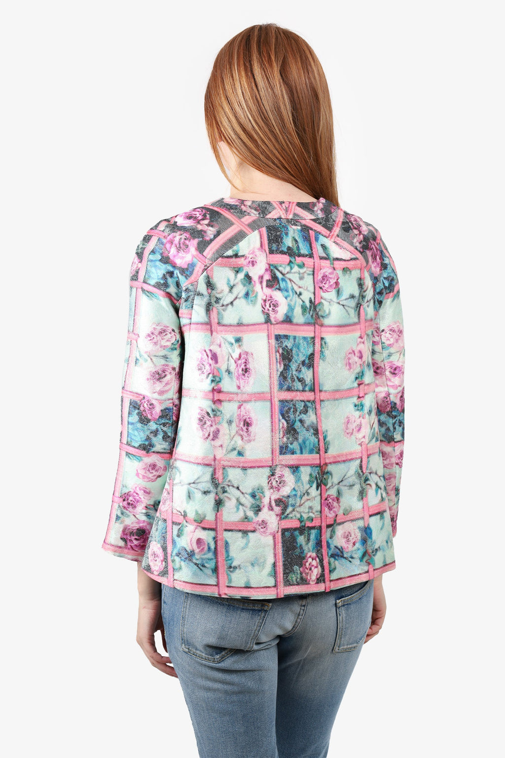 Mary Katrantzou Multicolor Floral Print Coat Size 8