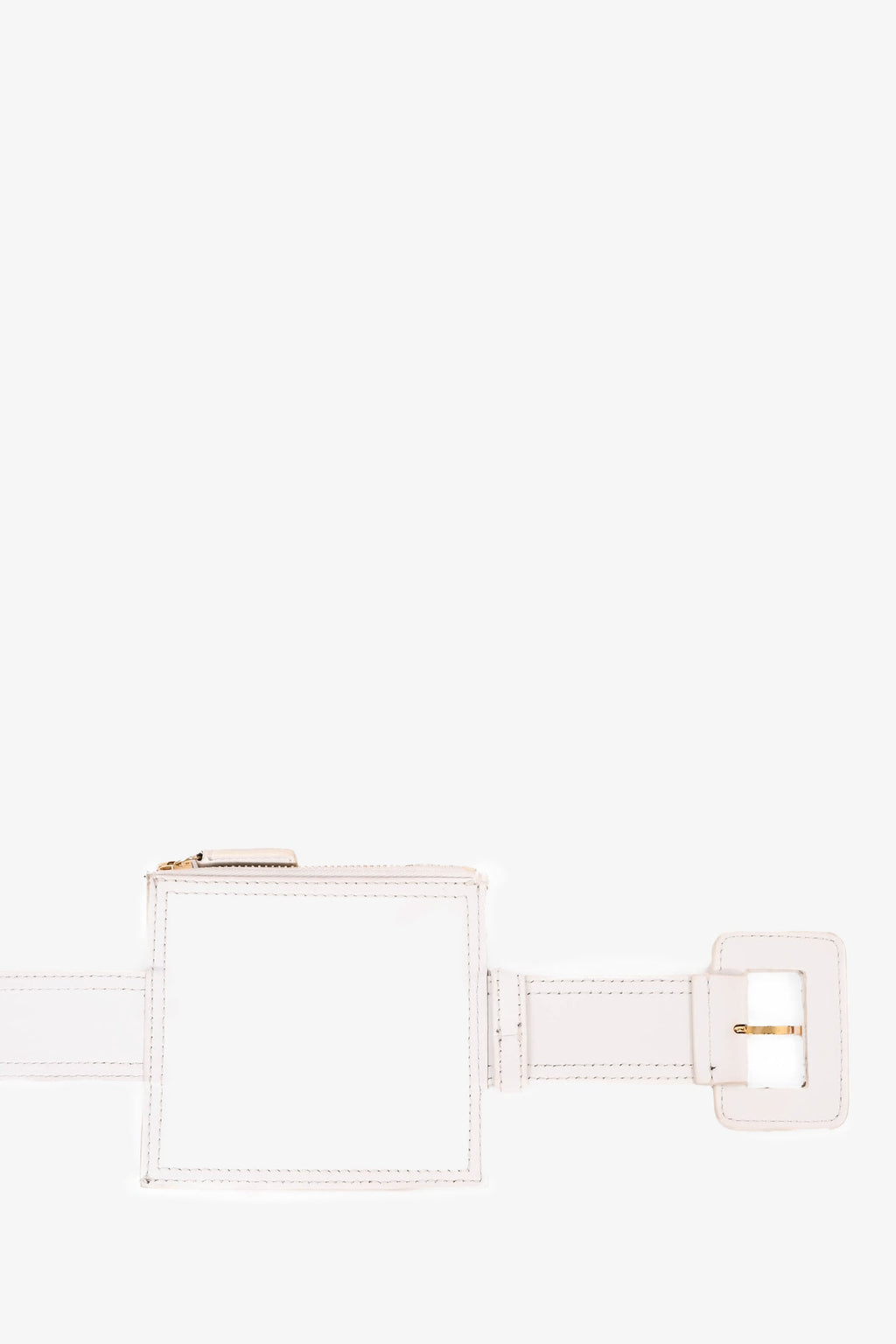 Jacquemus White Leather Belt With Pouch Size S