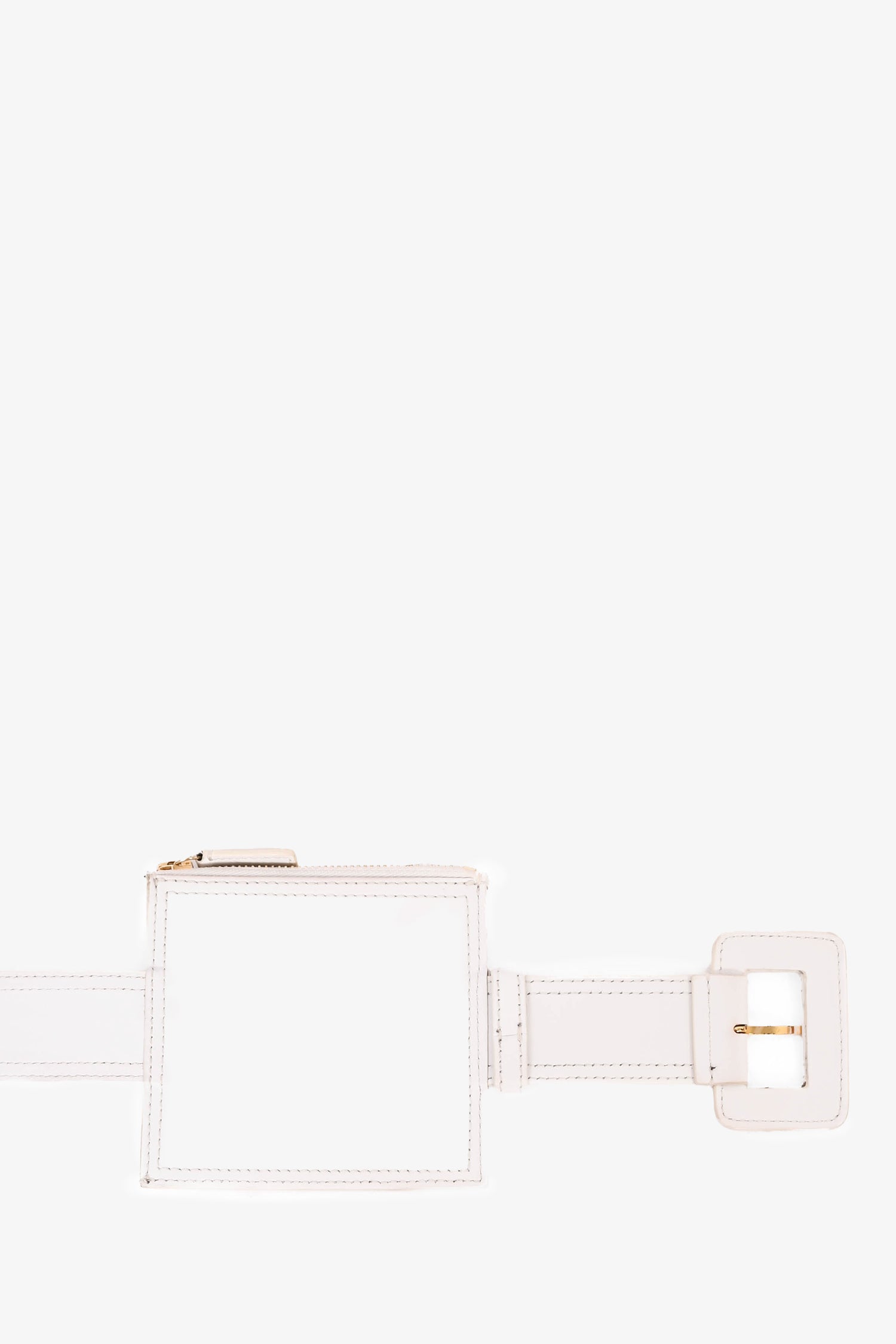 Jacquemus White Leather Belt With Pouch Size S