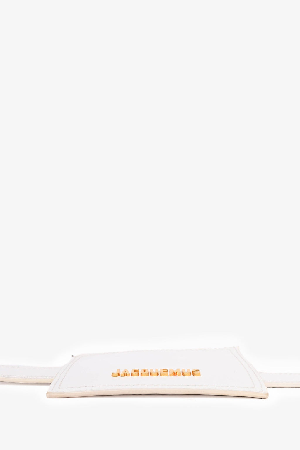 Jacquemus White Leather Belt With Pouch Size S