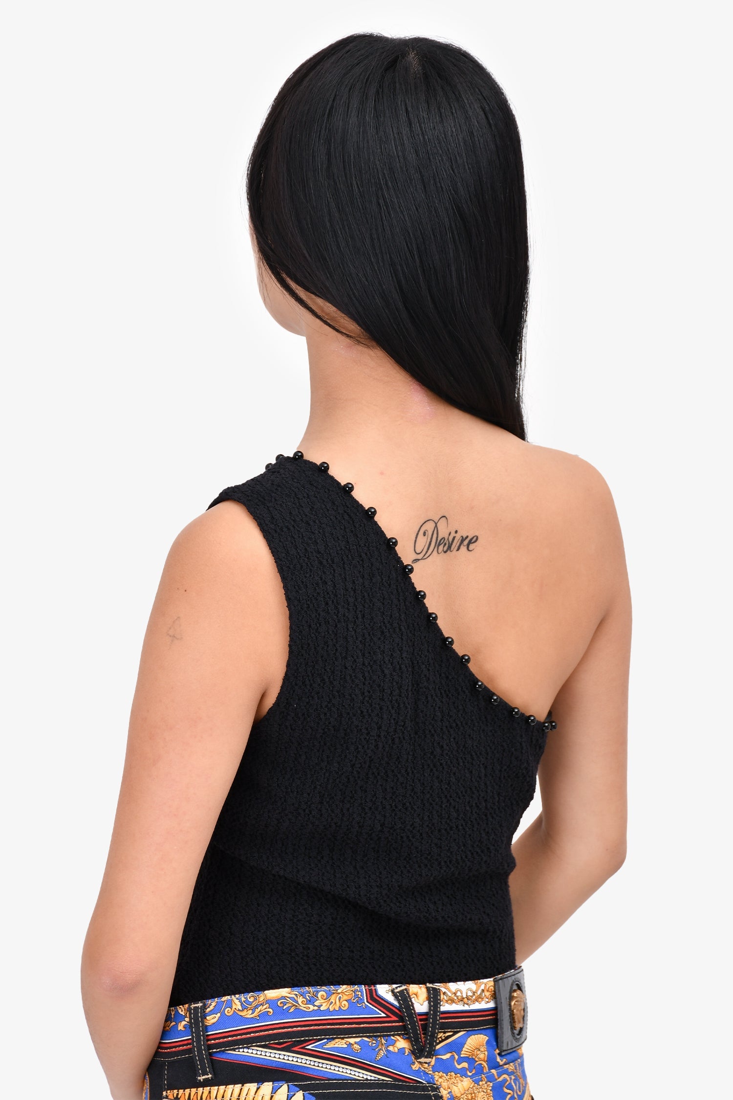 Cami NYC Black Cotton Beaded Trim 'Yecca' Bodysuit Size 4