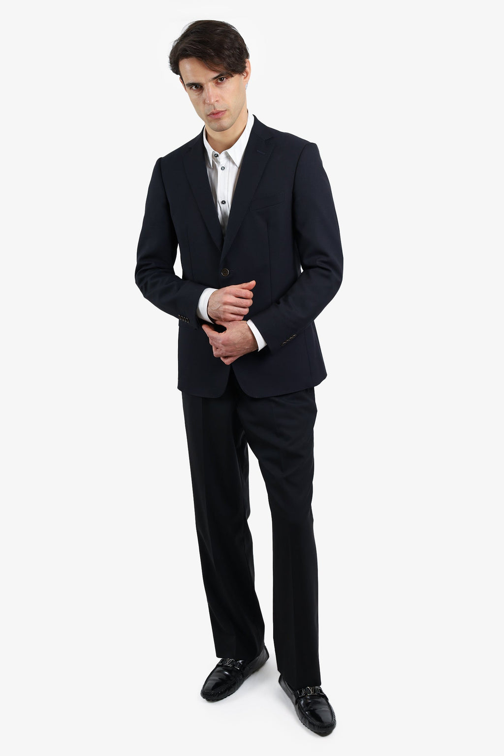 Z Zegna Black Two-Piece Suit Size 36 Men's Size 50R