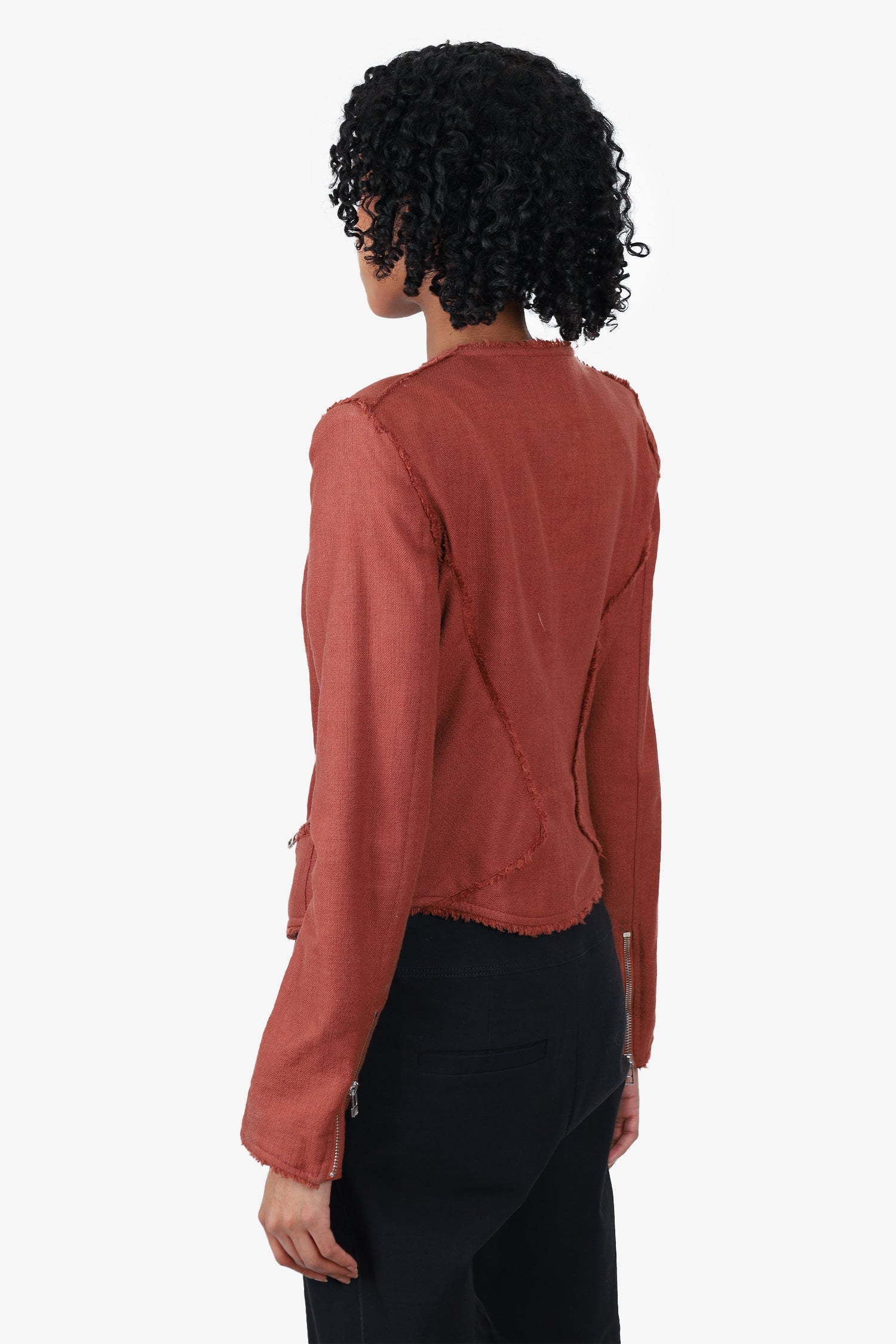 Veronica Beard Orange Tweed Jacket Size 2