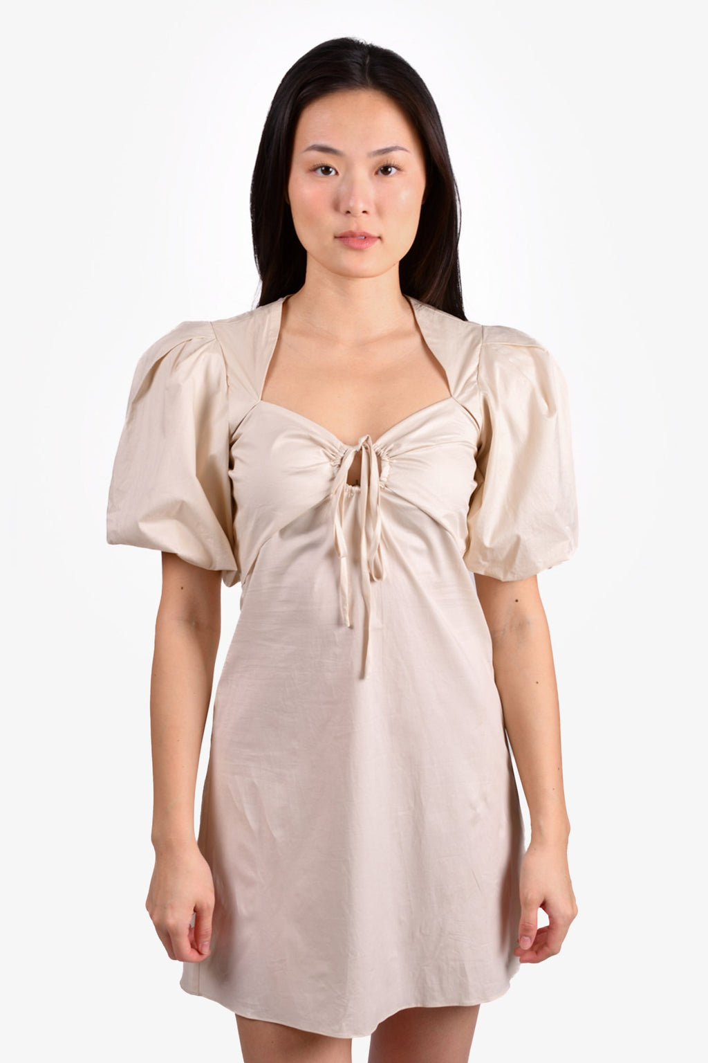 Frame Cream Cotton Puff Sleeve Mini Dress Size XS