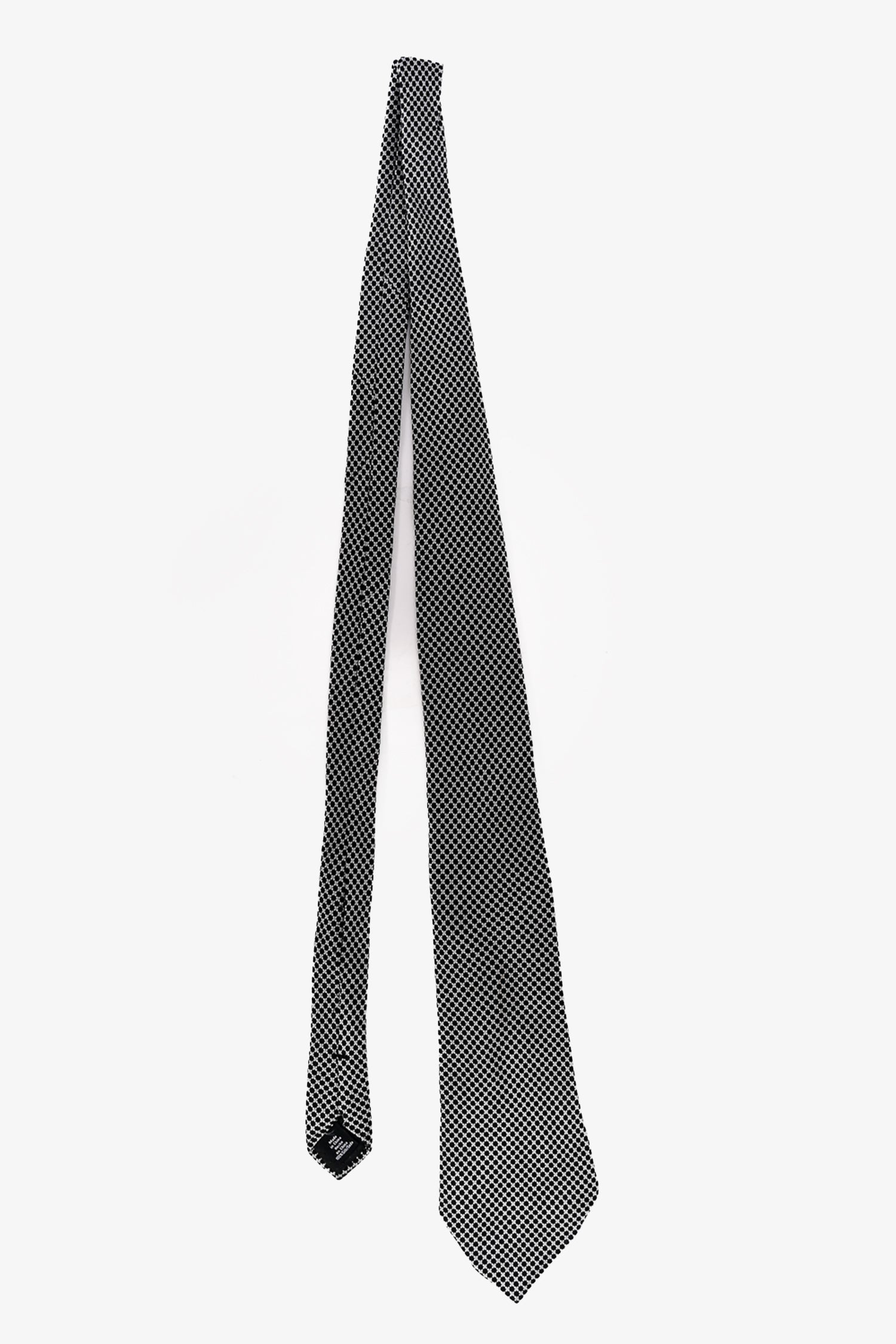 Tom Ford Black/White Printed Silk Tie