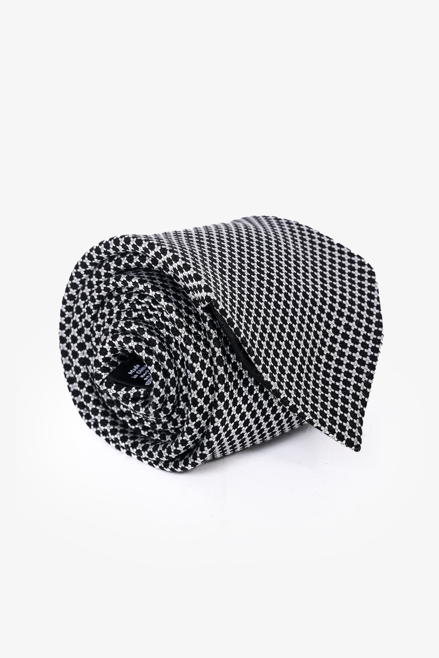 Tom Ford Black/White Printed Silk Tie