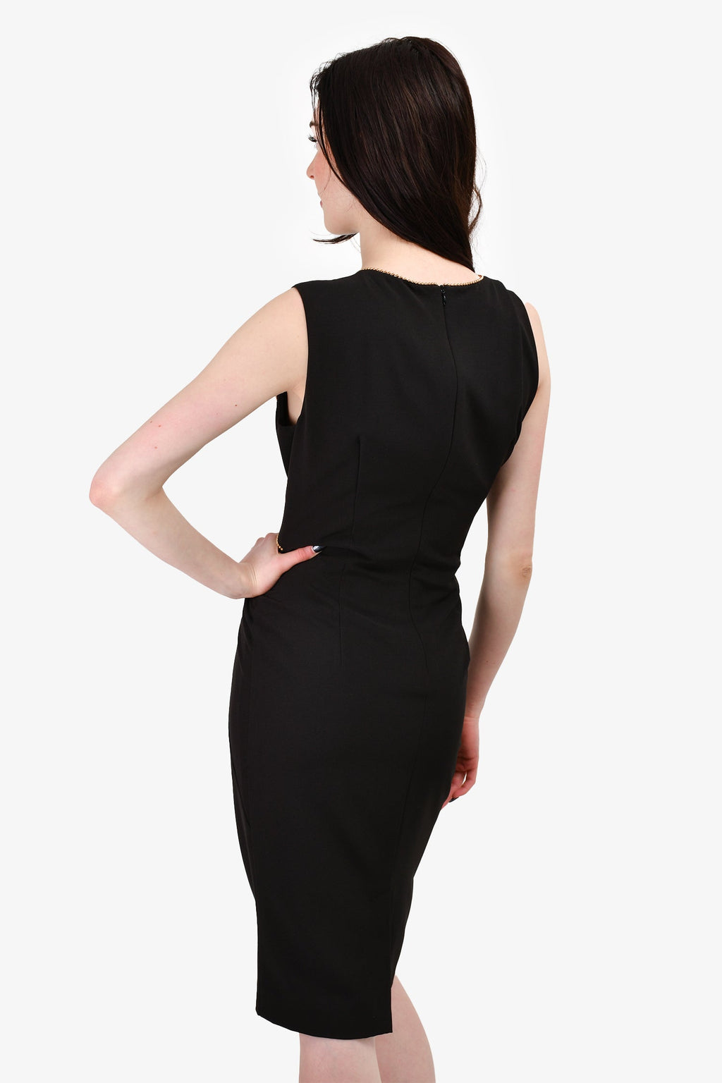 Moschino Boutique Black Spade Embellished Dress Size 12