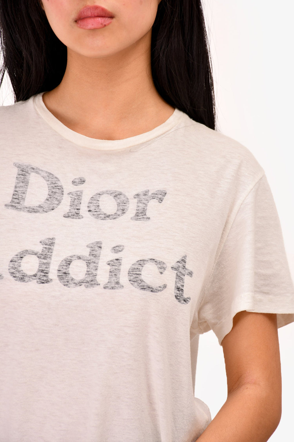 Christian Dior White "Dior Addict" T-Shirt Size L