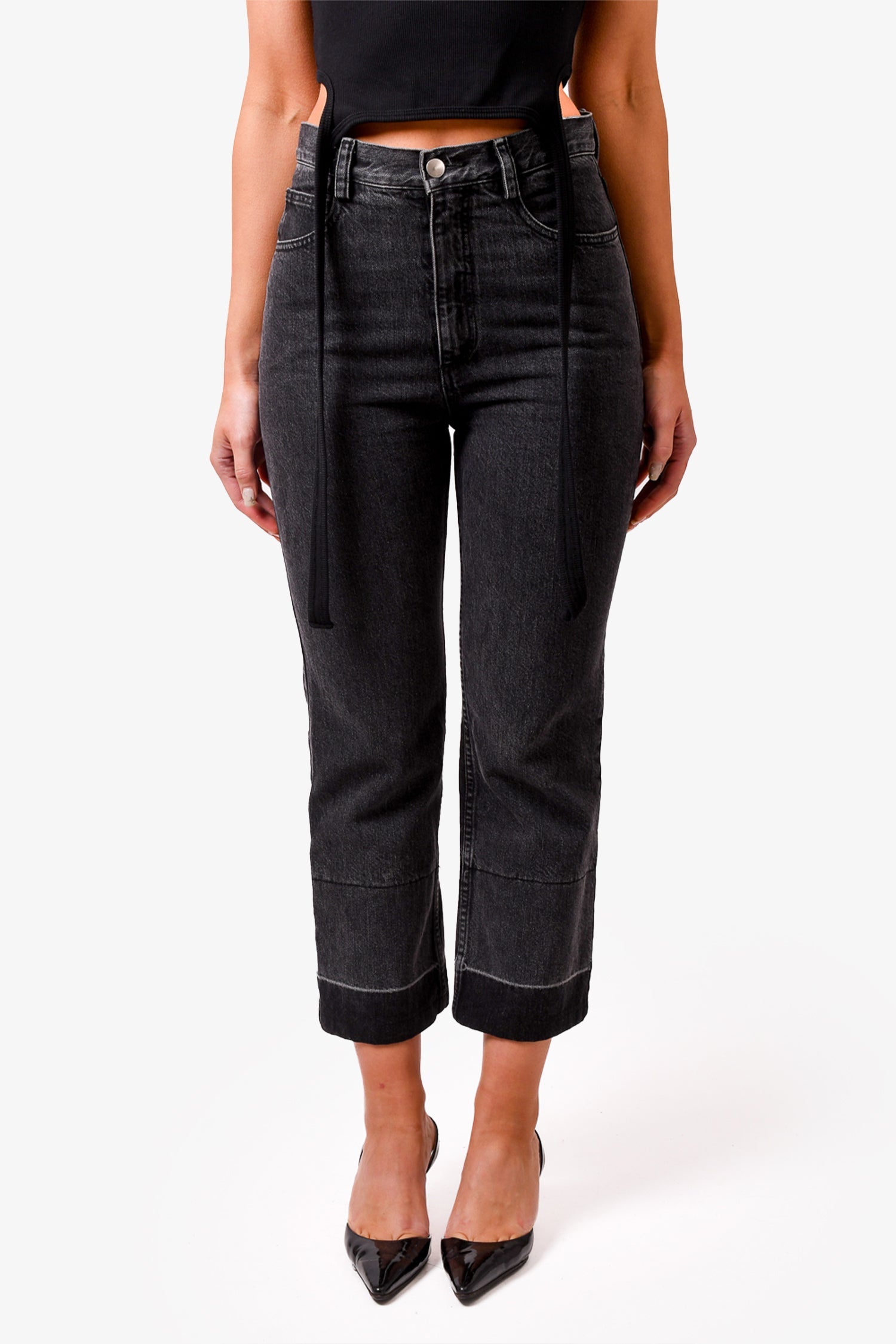 Rachel Comey Grey Denim Straight Jeans Size 2