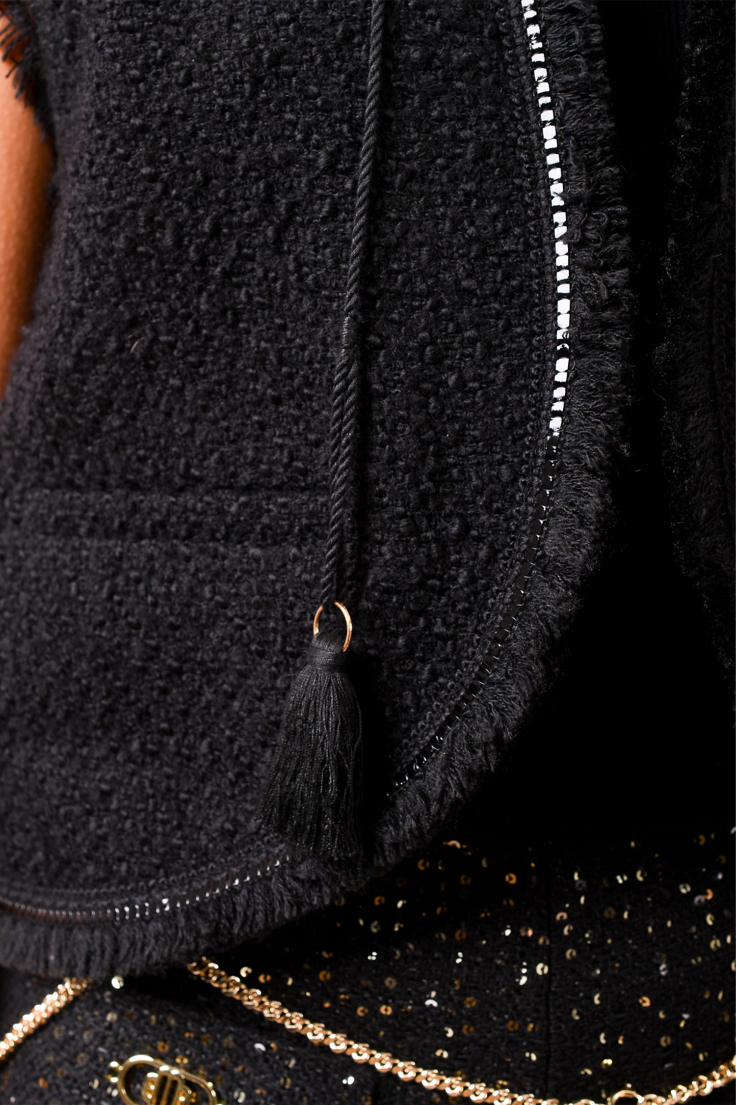 Maje Black Tweed Waistcoat Size 36