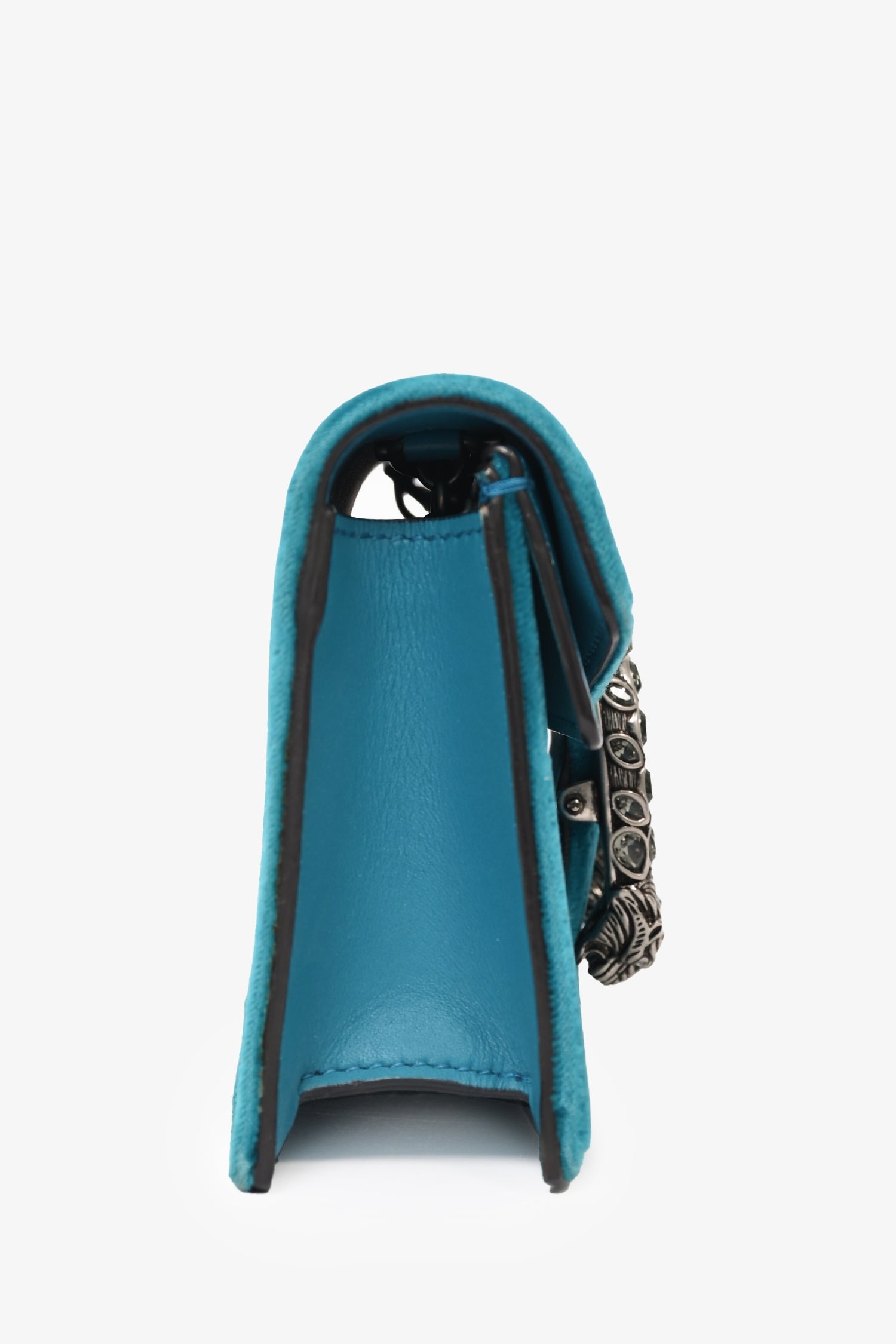 Gucci Teal Velvet Super Mini Dionysus Crossbody