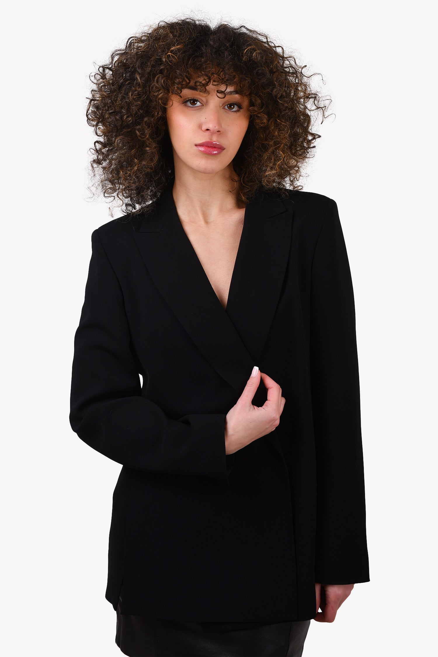 Max Mara Studio Black Blazer Jacket Size 12 US
